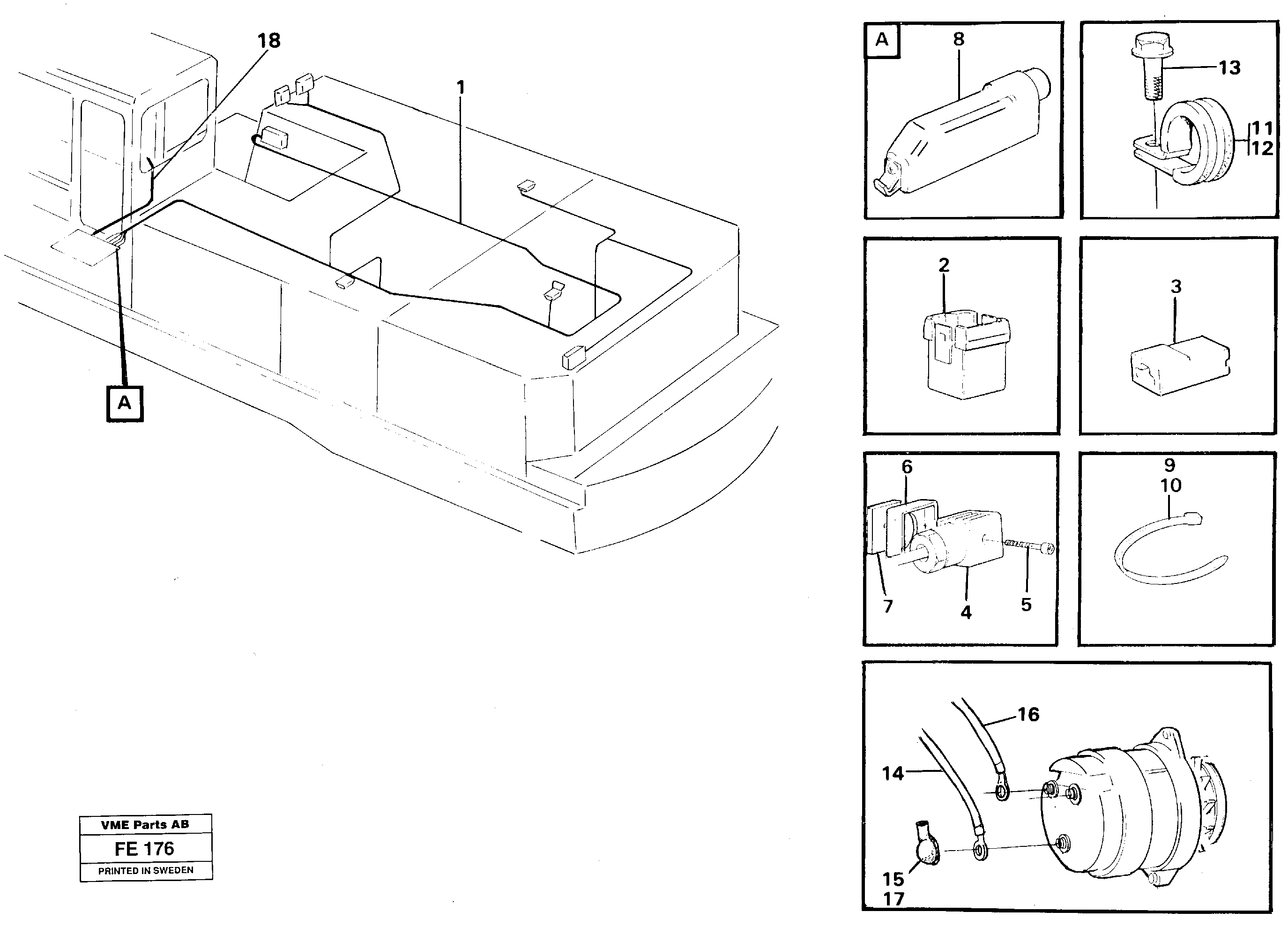 Cable harness, upper section — volvo parts diagram