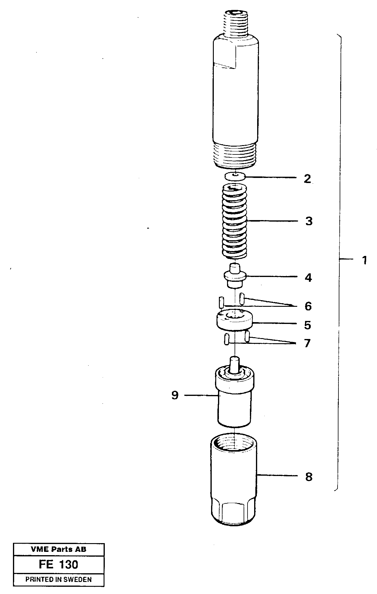 Injector — volvo parts diagram