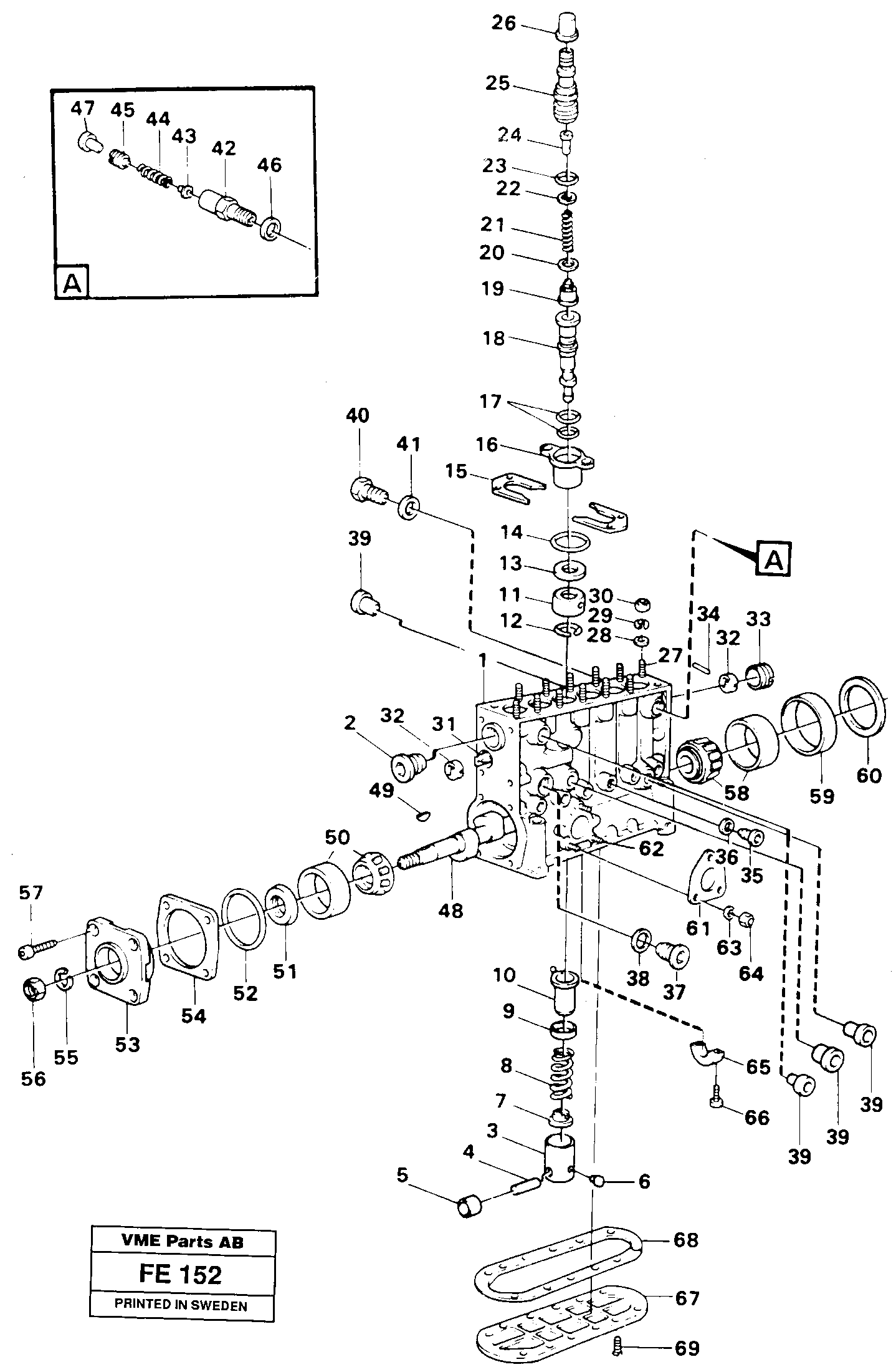 Injection pump — volvo parts diagram