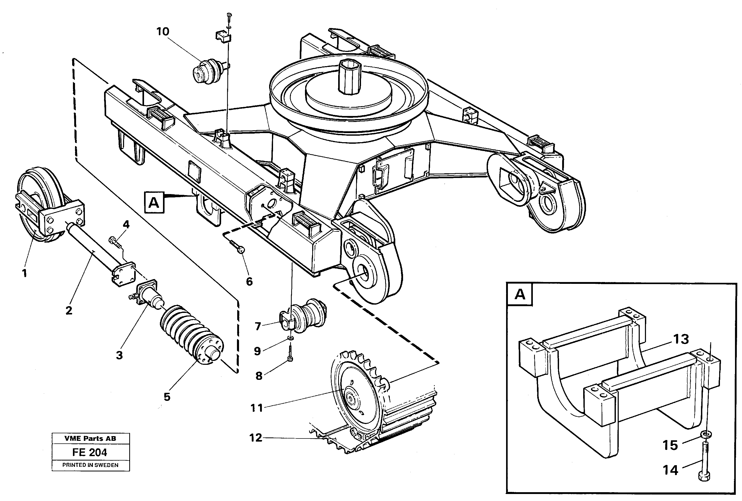 Crawler unit — volvo parts diagram