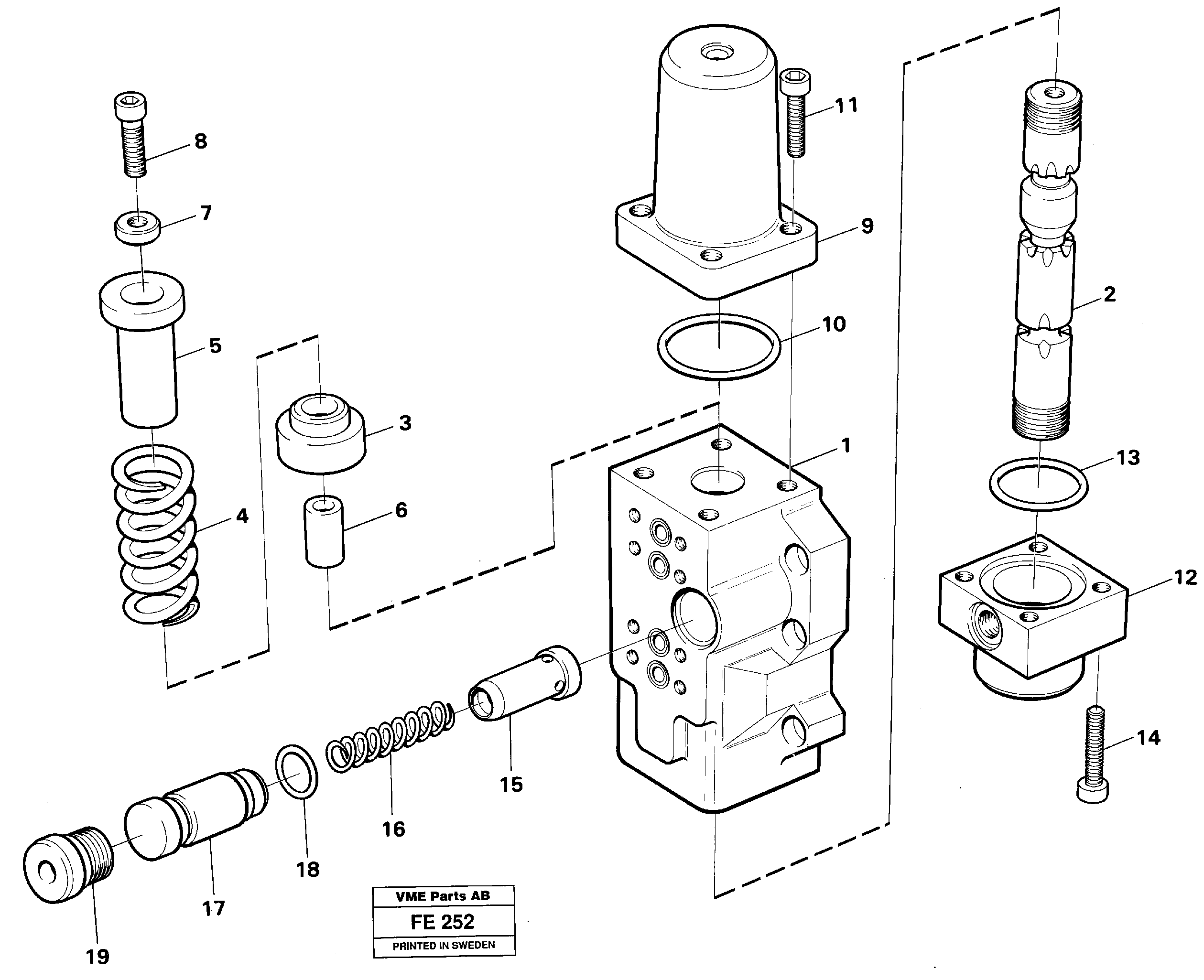 Four-way valve — volvo parts diagram