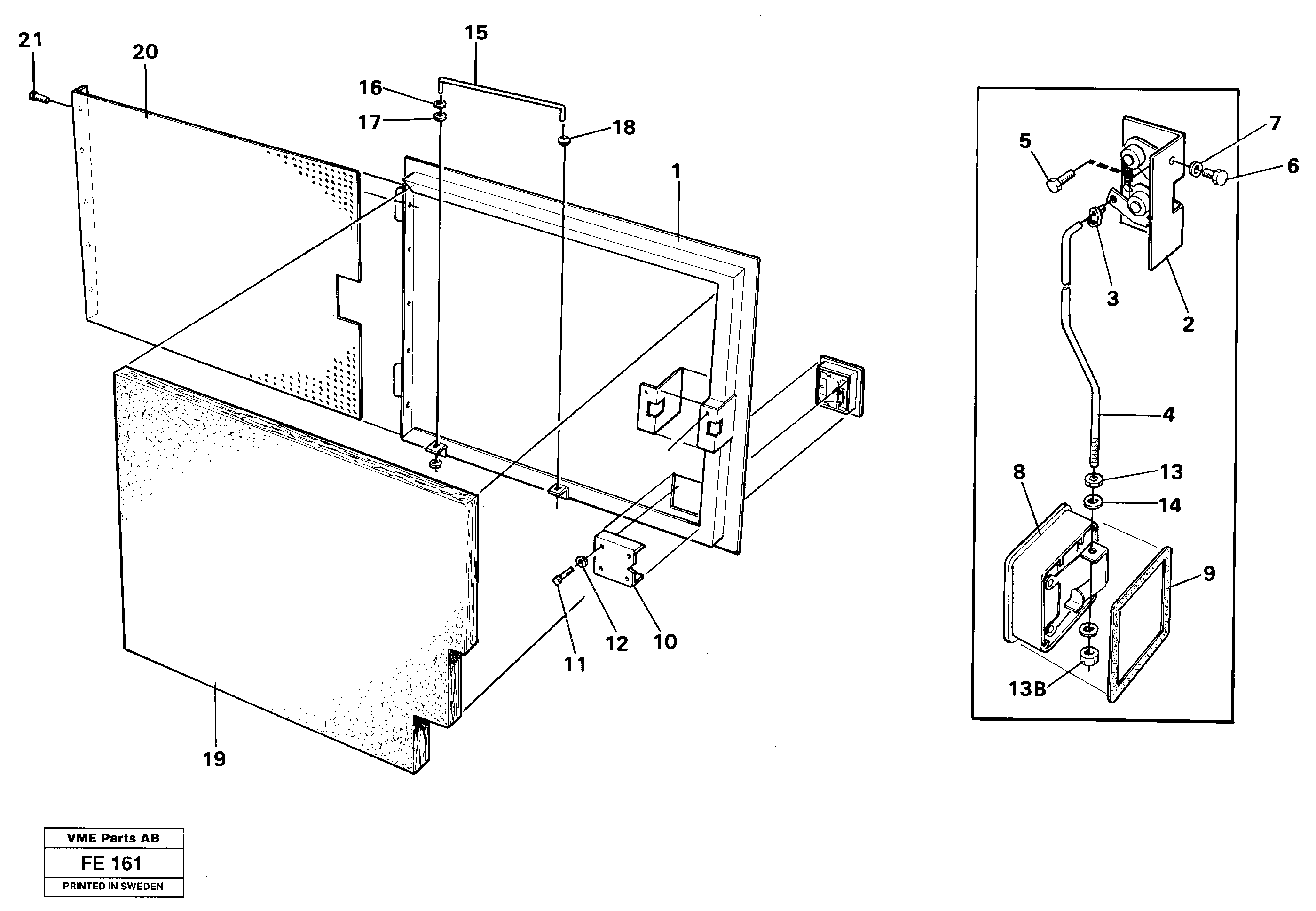 Door Rh rear — volvo parts diagram