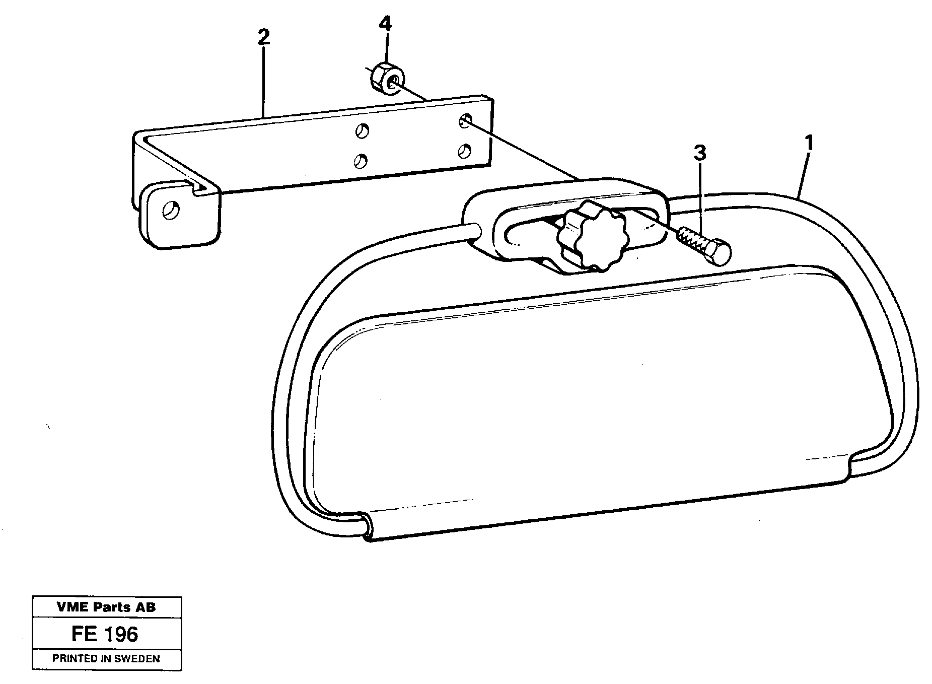 Sun visor  14247059 — volvo parts diagram
