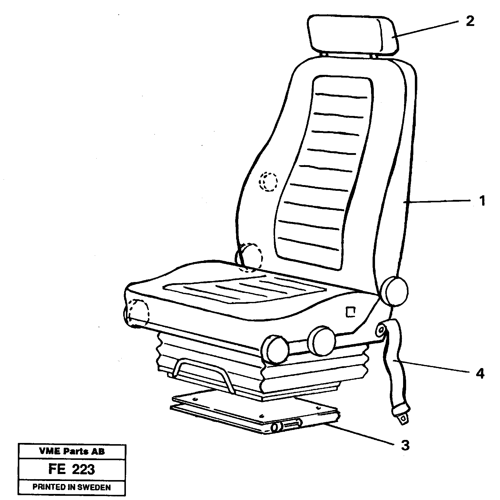 Operator seat Viking — volvo parts diagram