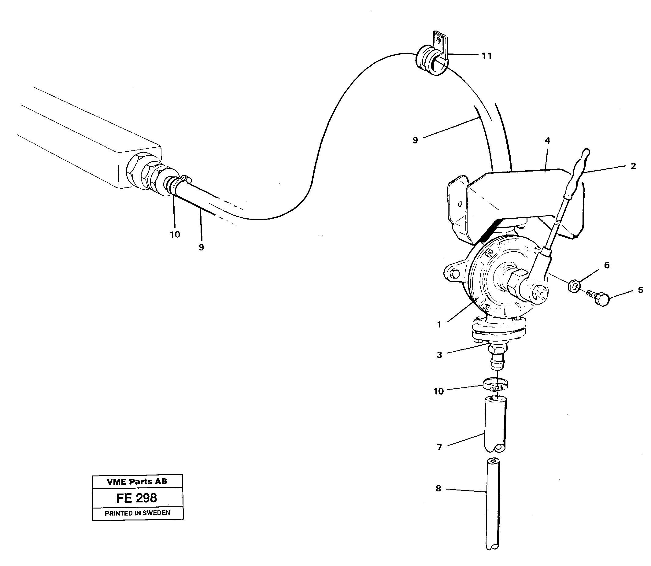 Hand pump  SER NO - 435 — volvo parts diagram