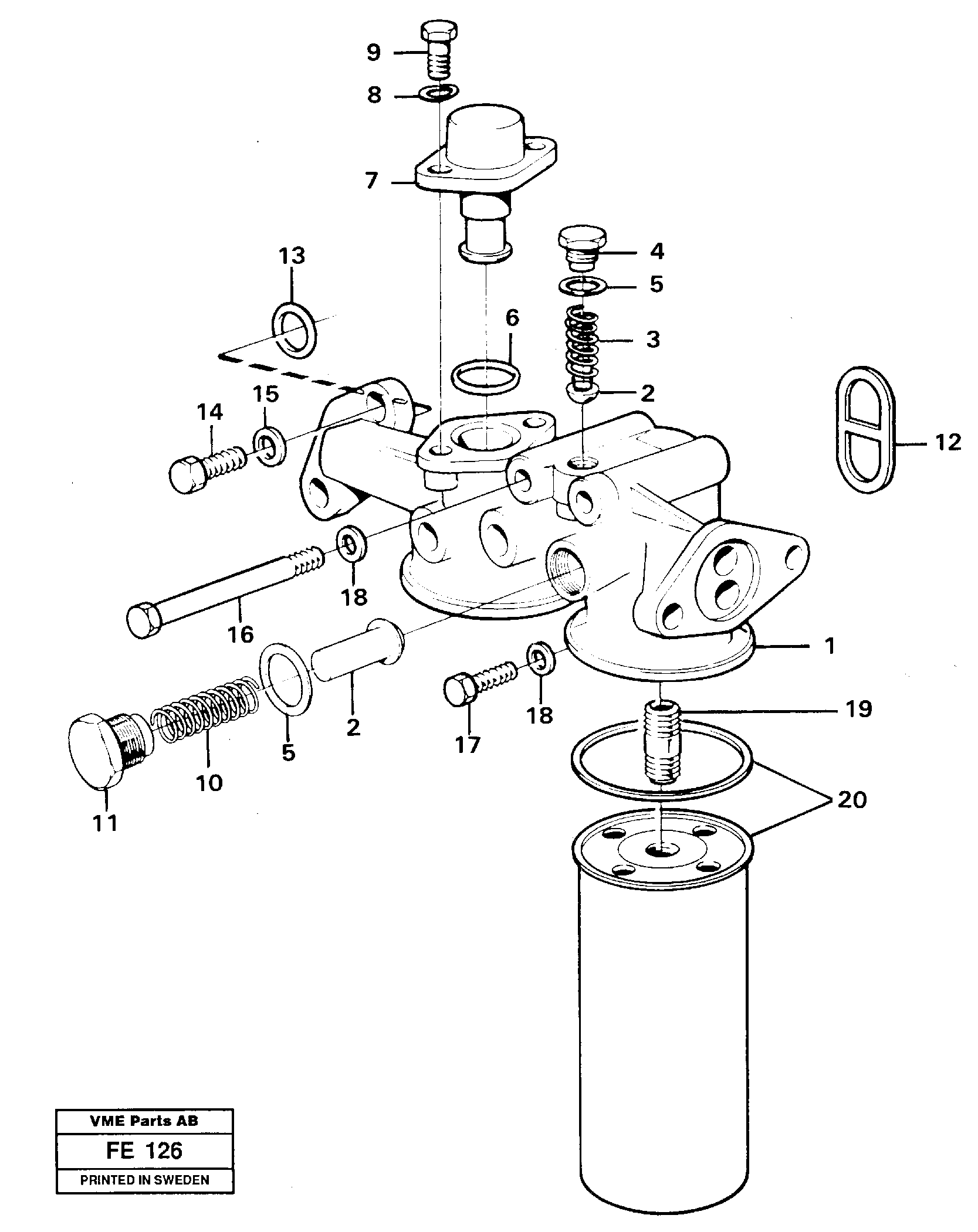 Oil filter — volvo parts diagram