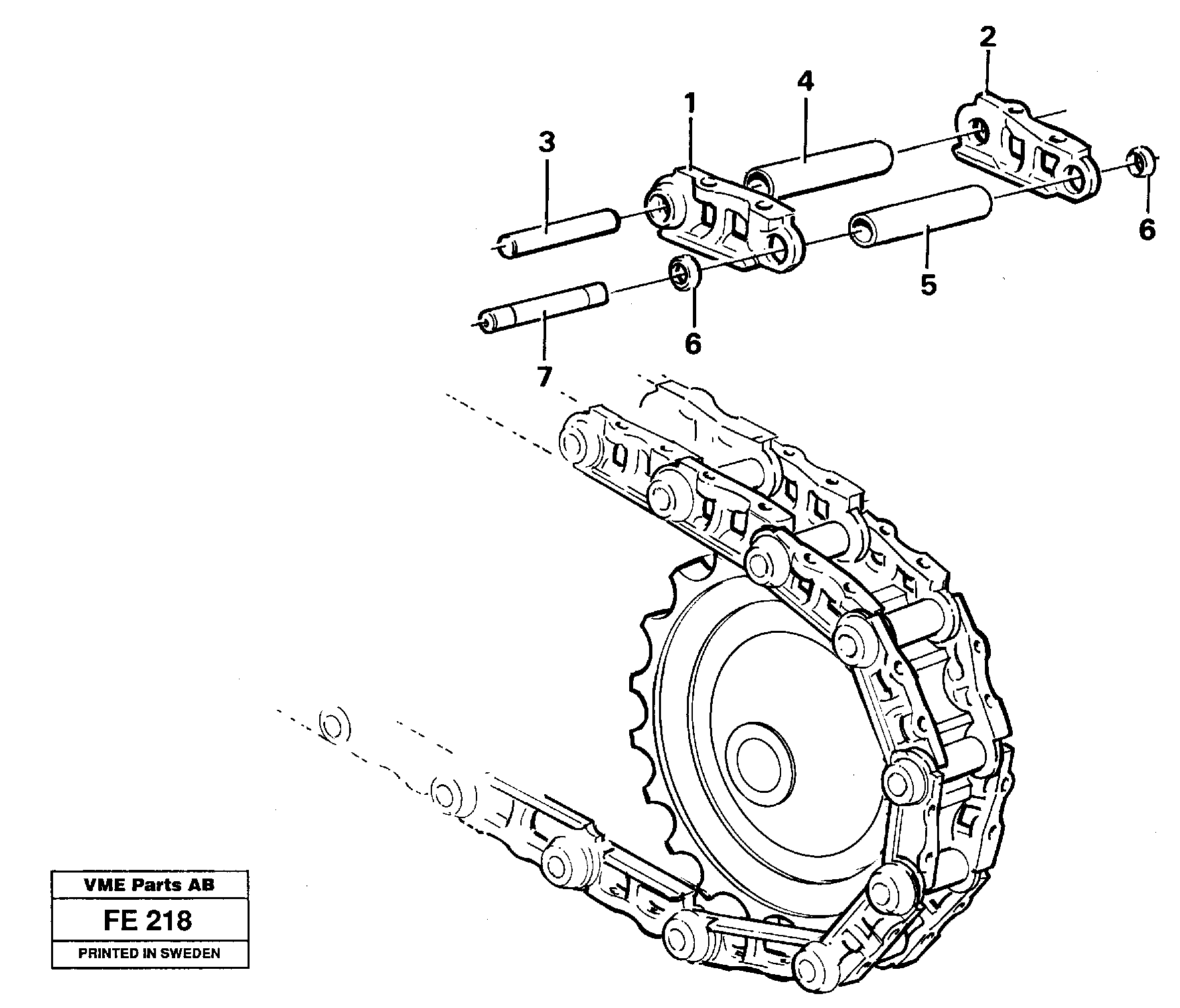 Track chain — volvo parts diagram
