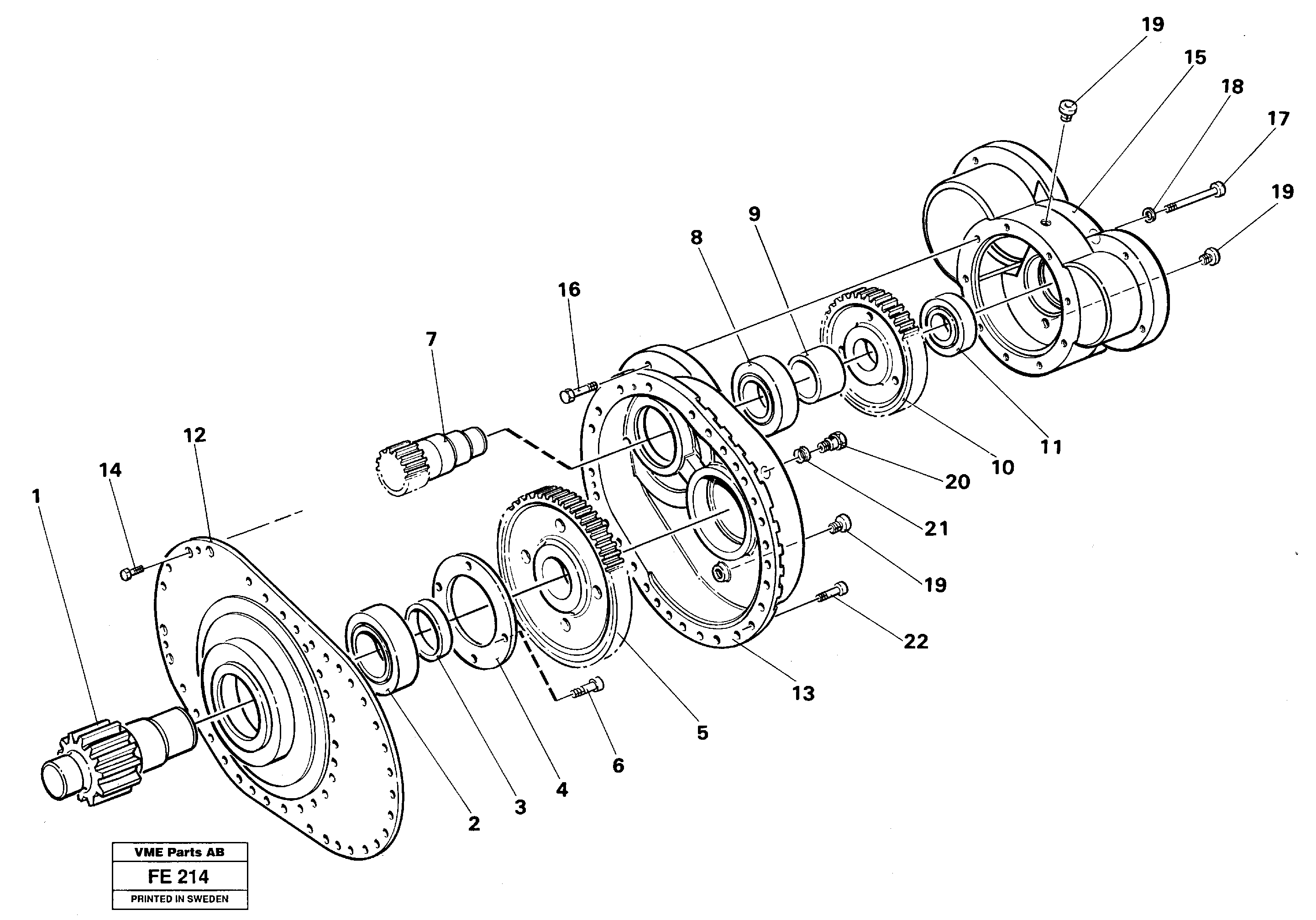 Track gear boxes — volvo parts diagram
