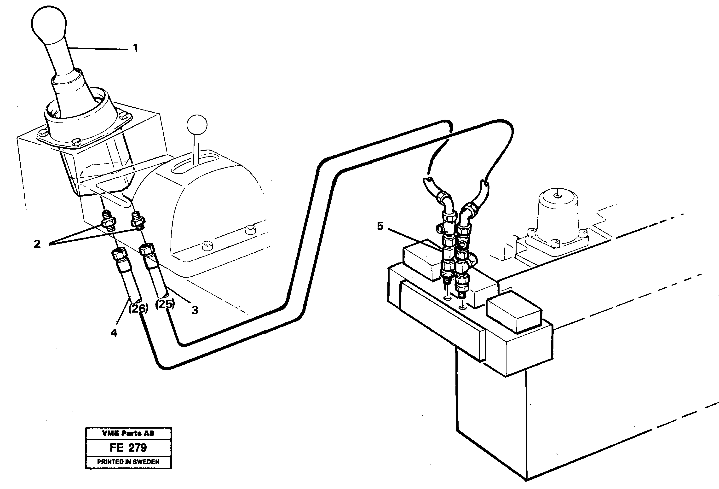 Servo hydraulics, bucket — volvo parts diagram
