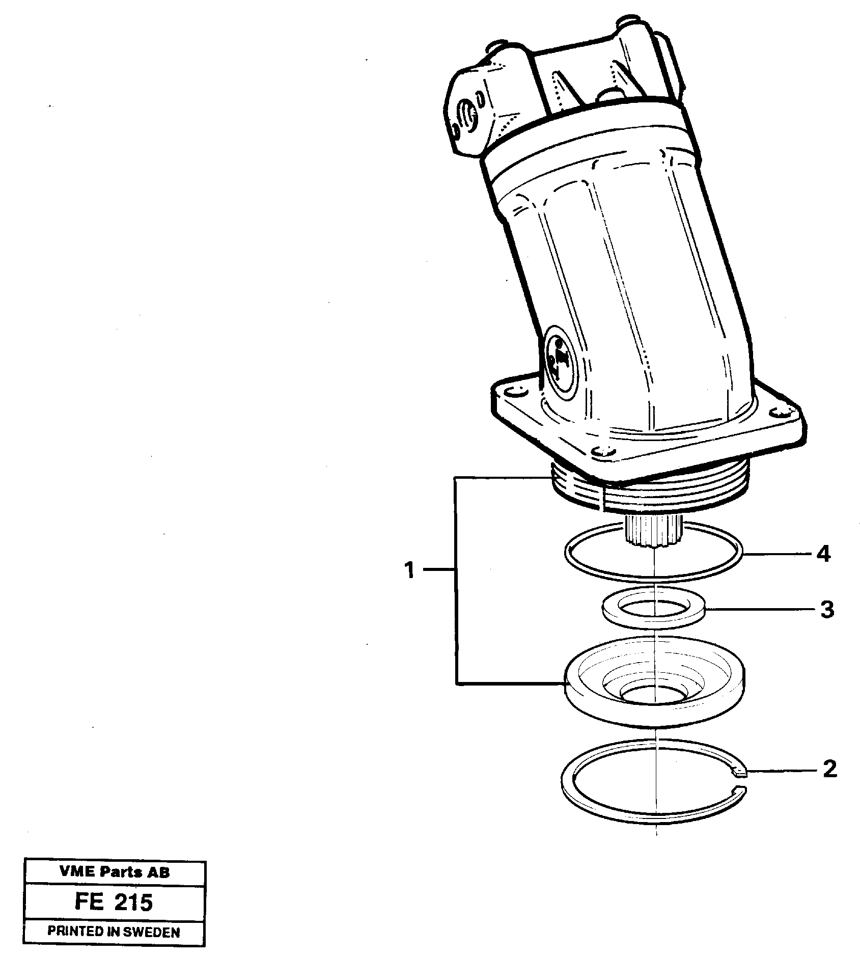 Hydraulic motor, slew gear box — volvo parts diagram