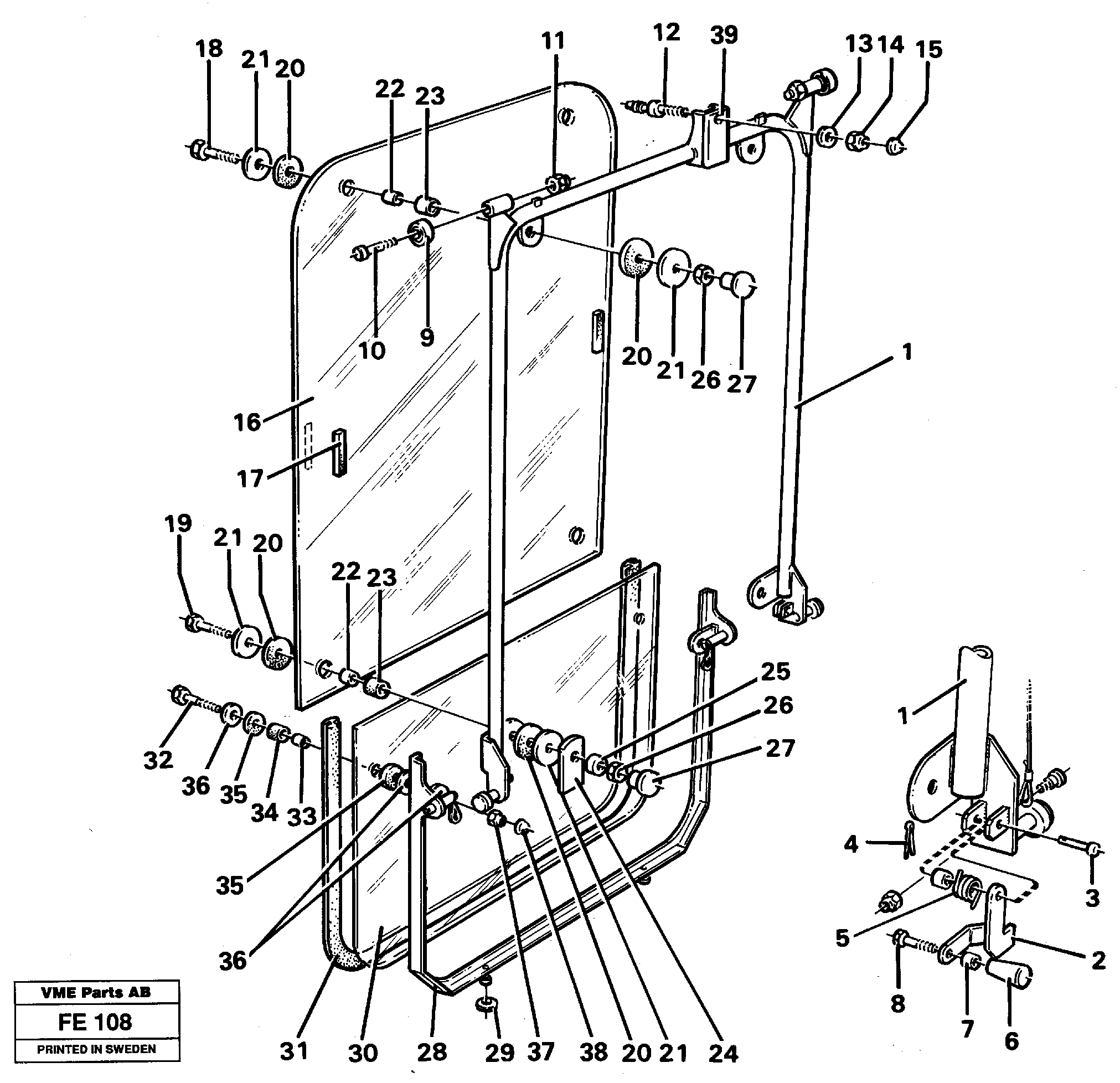 Front window — volvo parts diagram
