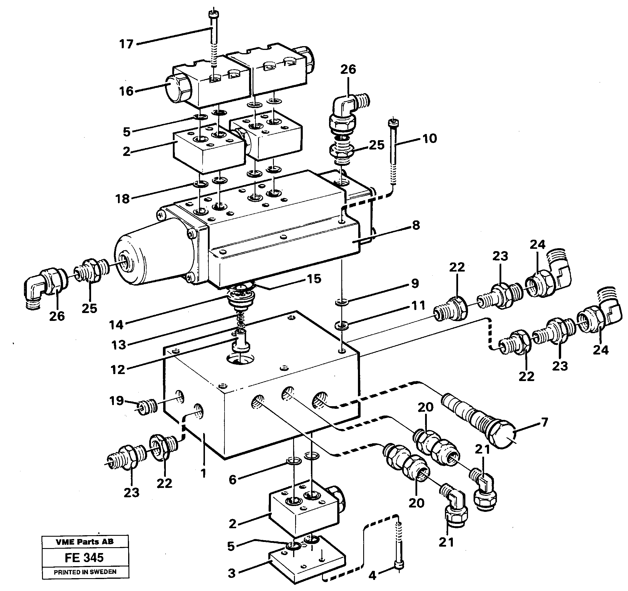 Valve-block rotating equipment  14263316 — volvo parts diagram