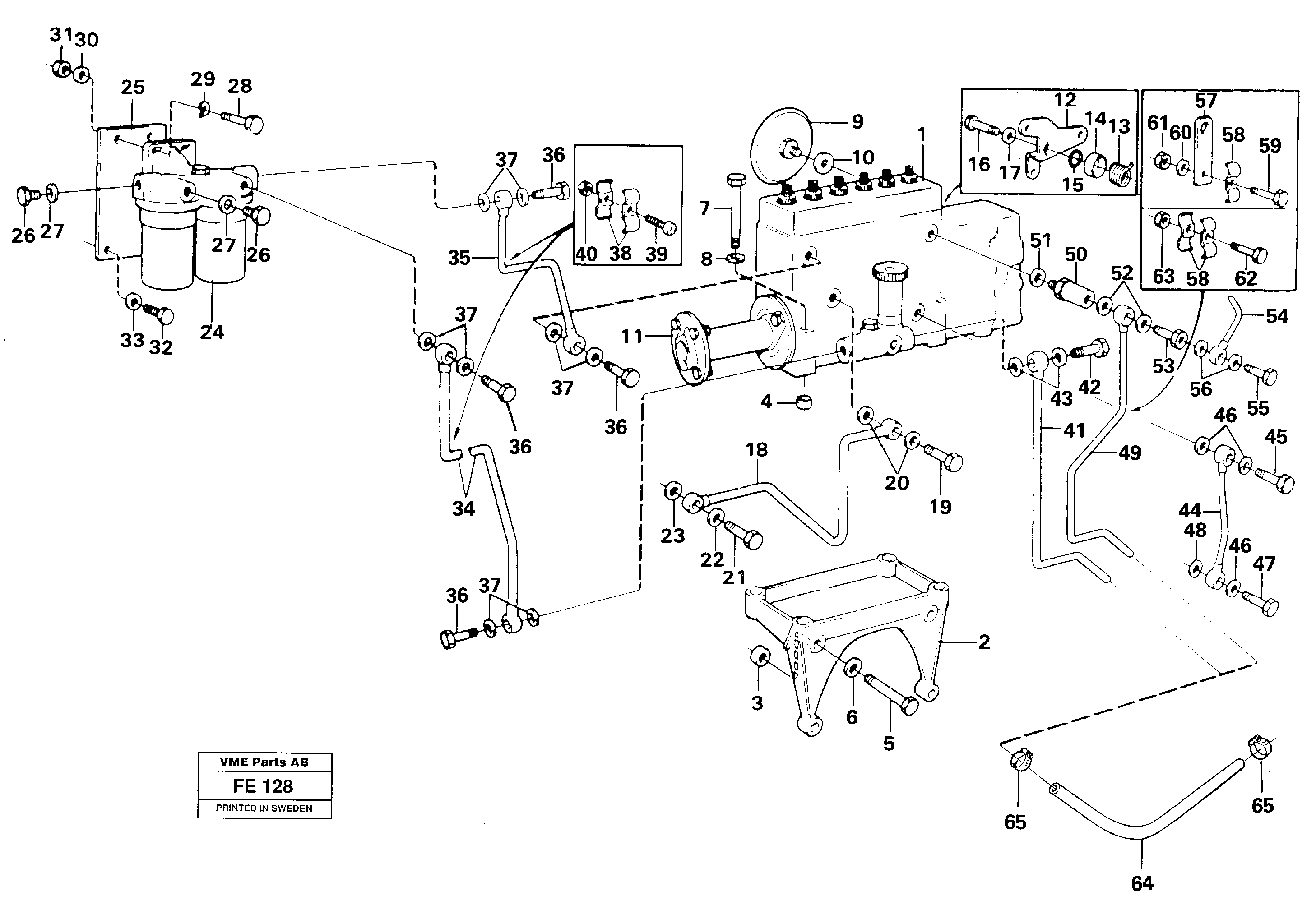 Fuel system — volvo parts diagram