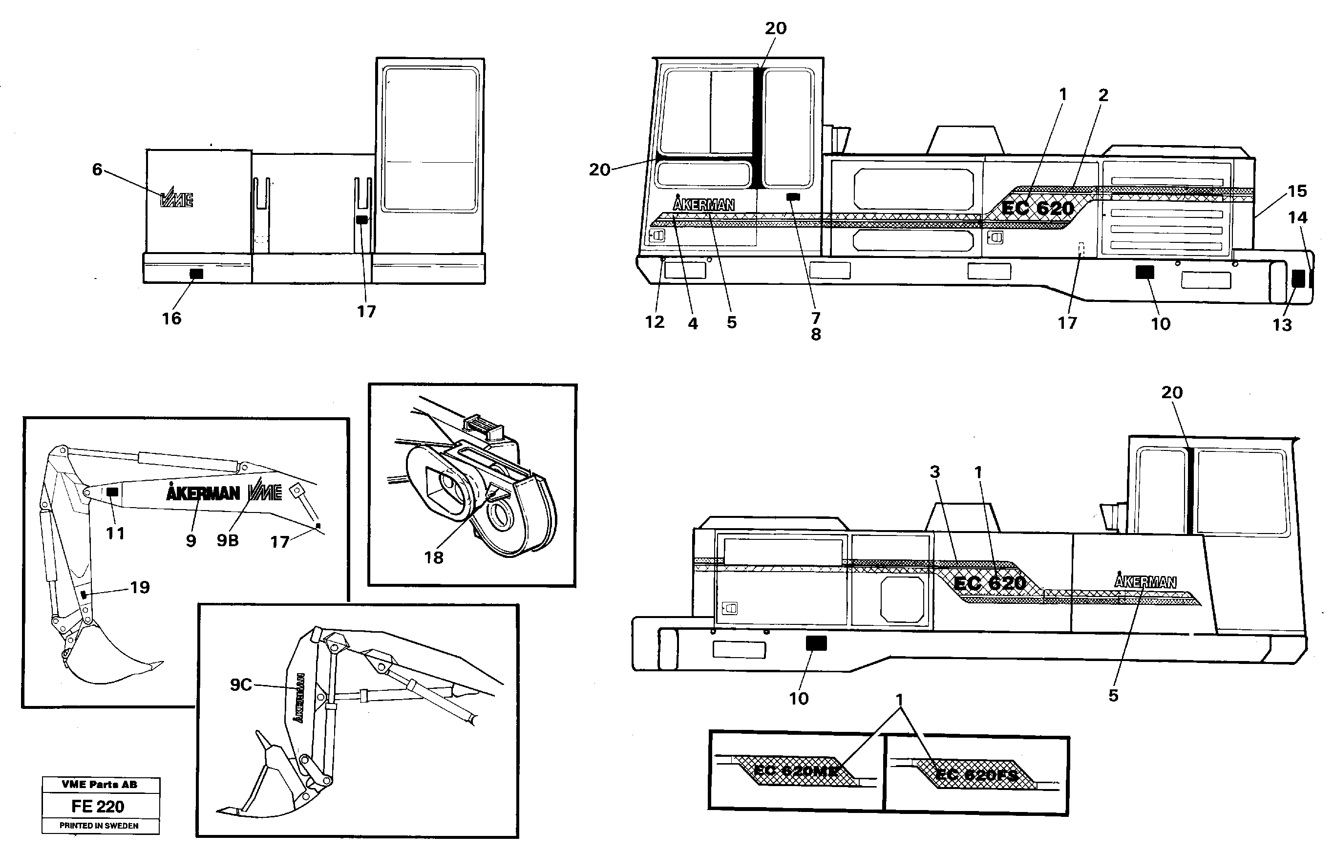 Sign plates and decals — volvo parts diagram