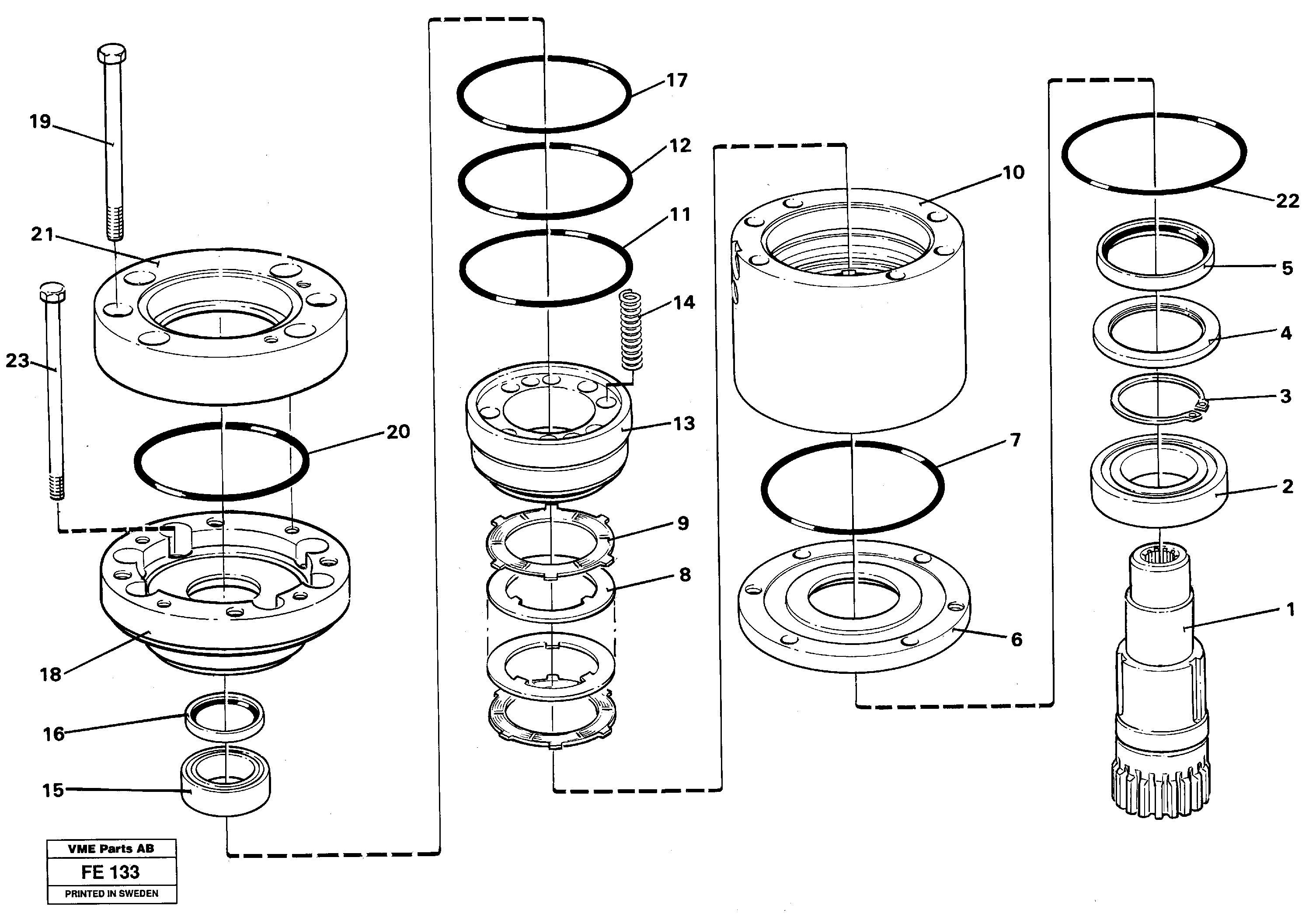 Slewing brake — volvo parts diagram