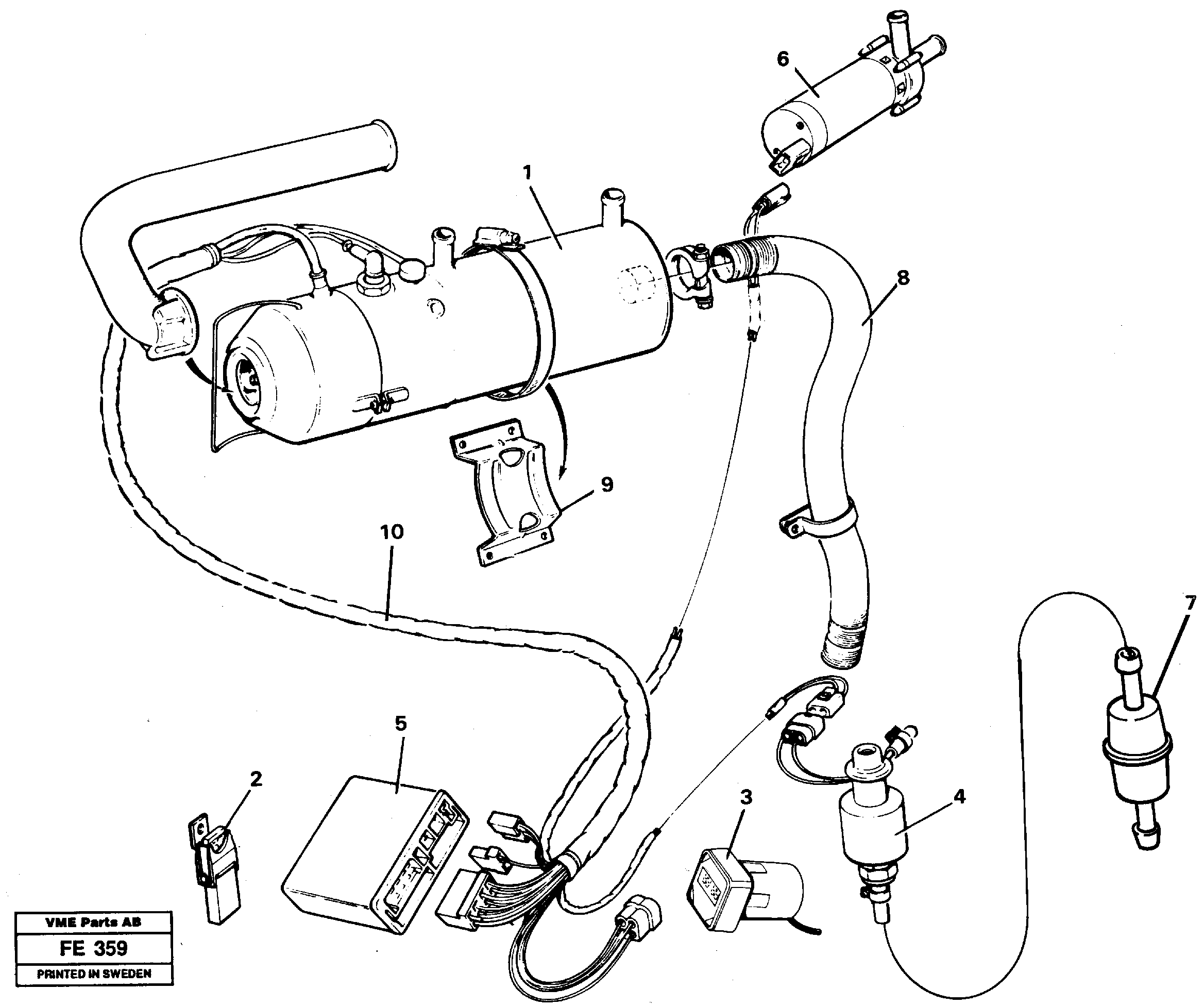 Electrical system for diesel powered supple- mentary  14266024 — volvo parts diagram