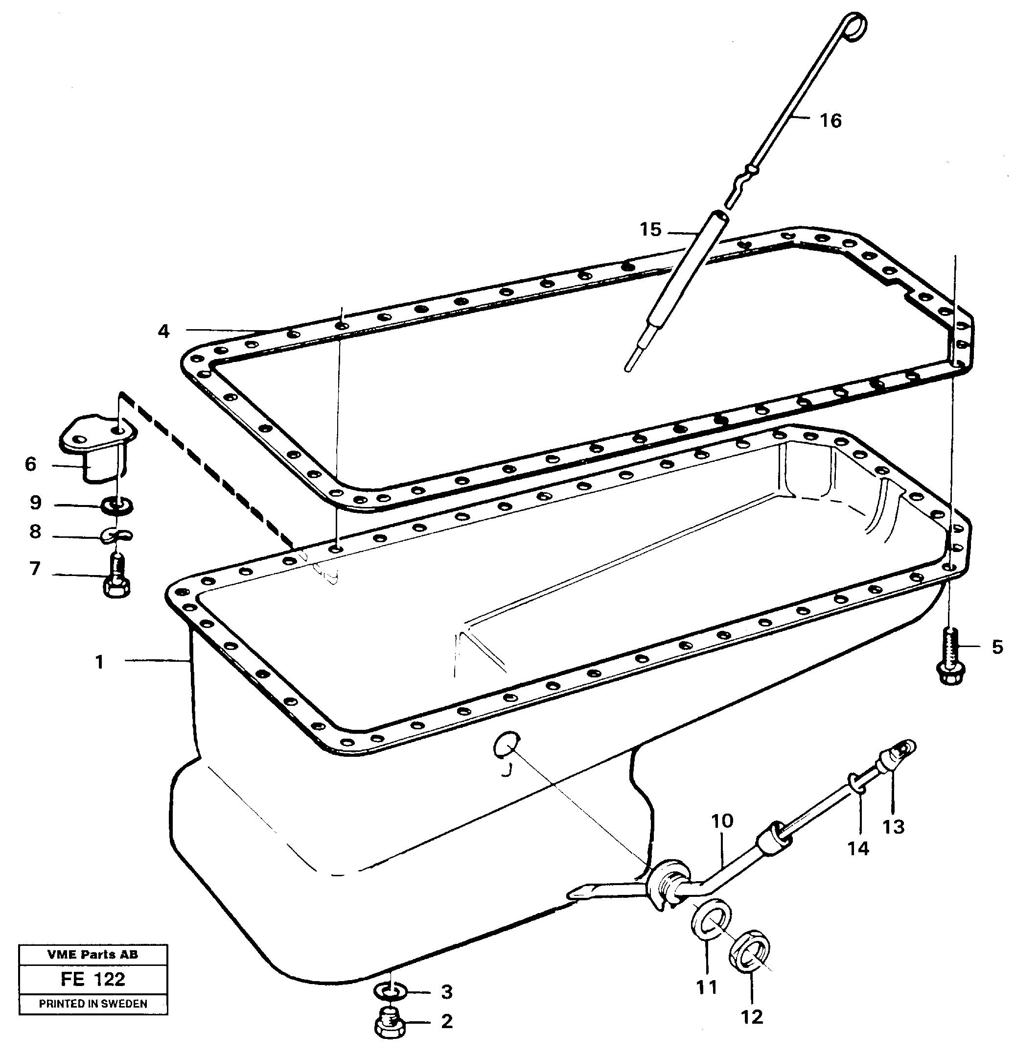 Oil sump — volvo parts diagram
