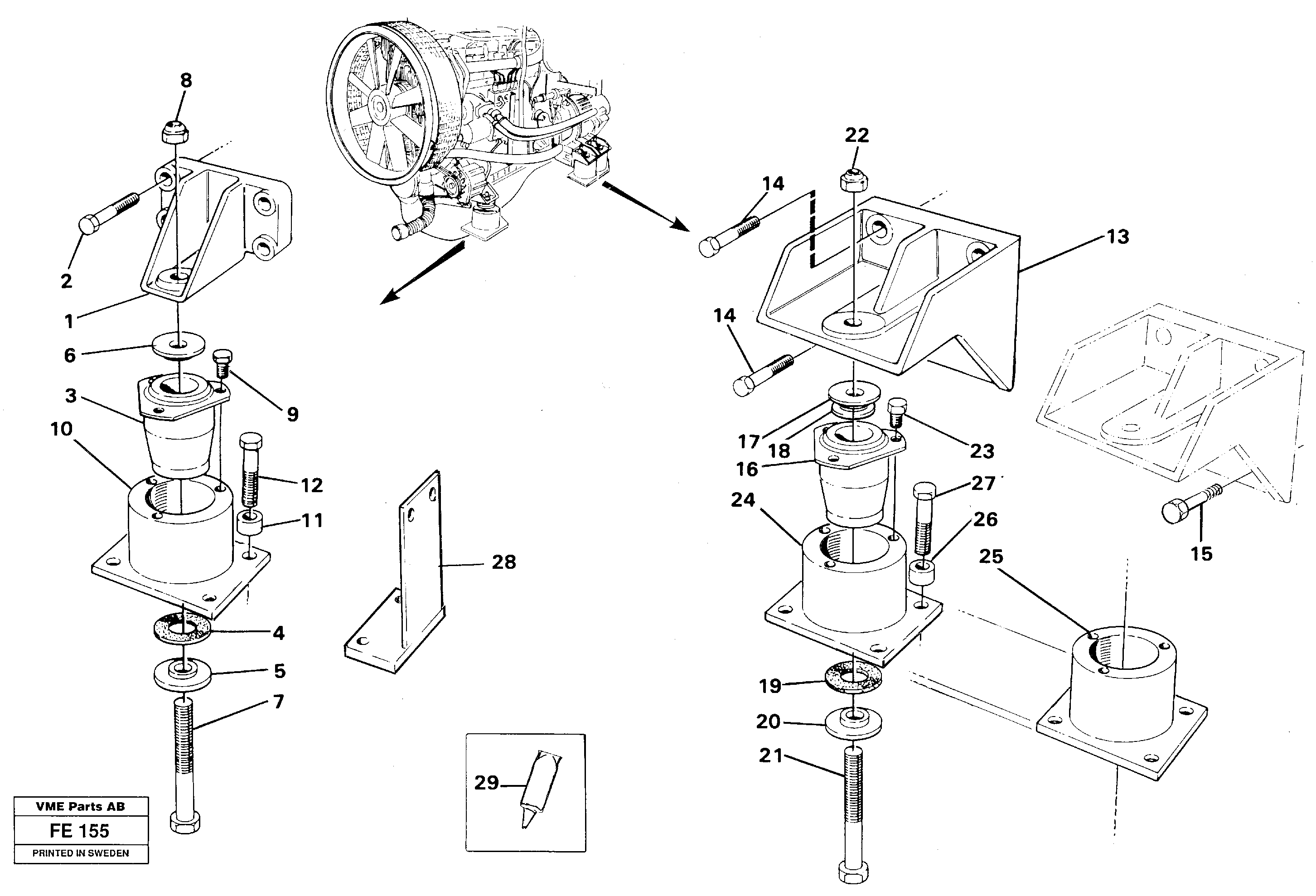 Engine mounting — volvo parts diagram
