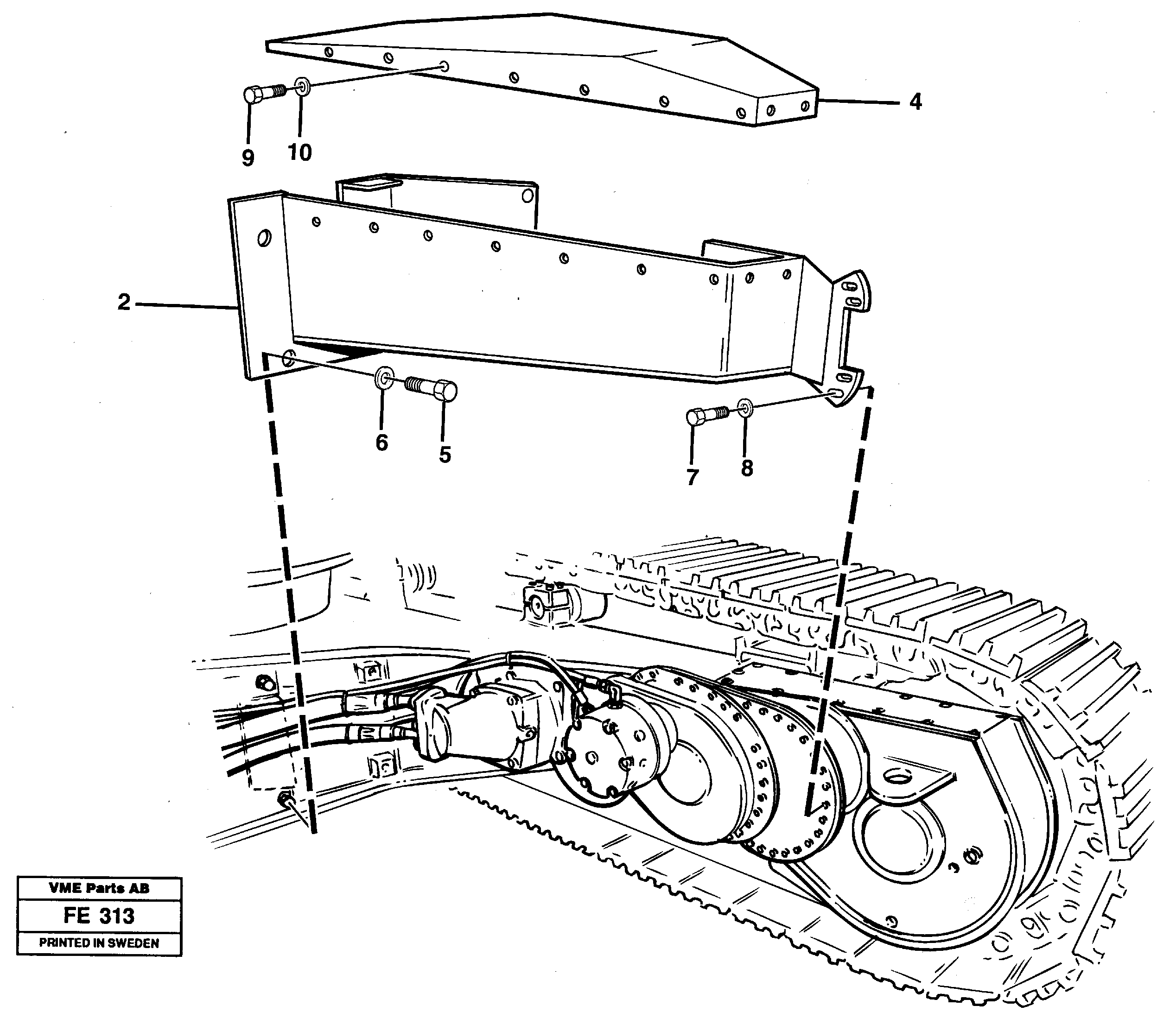 Travel motor shields  14262787 — volvo parts diagram