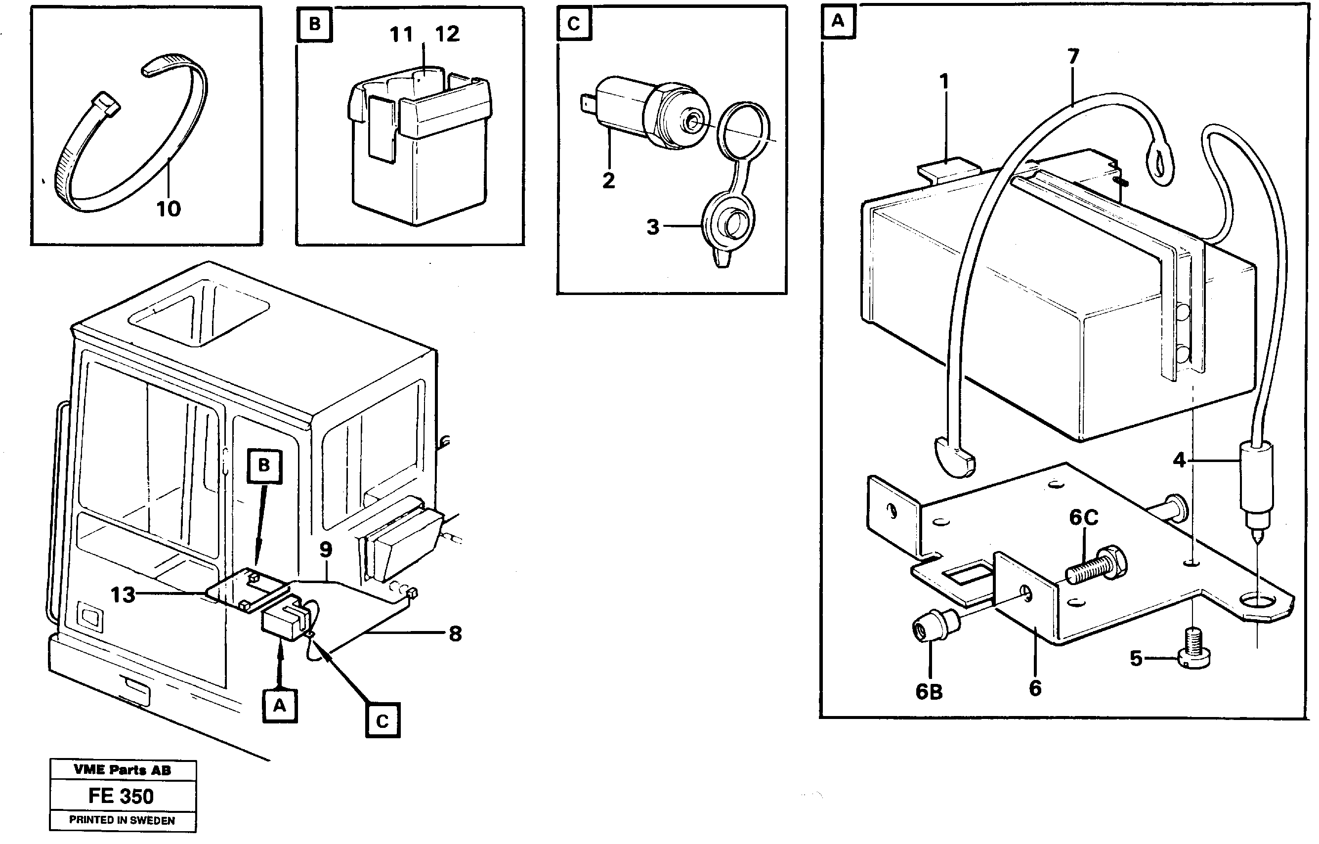 Lunch box heater  14254176 — volvo parts diagram