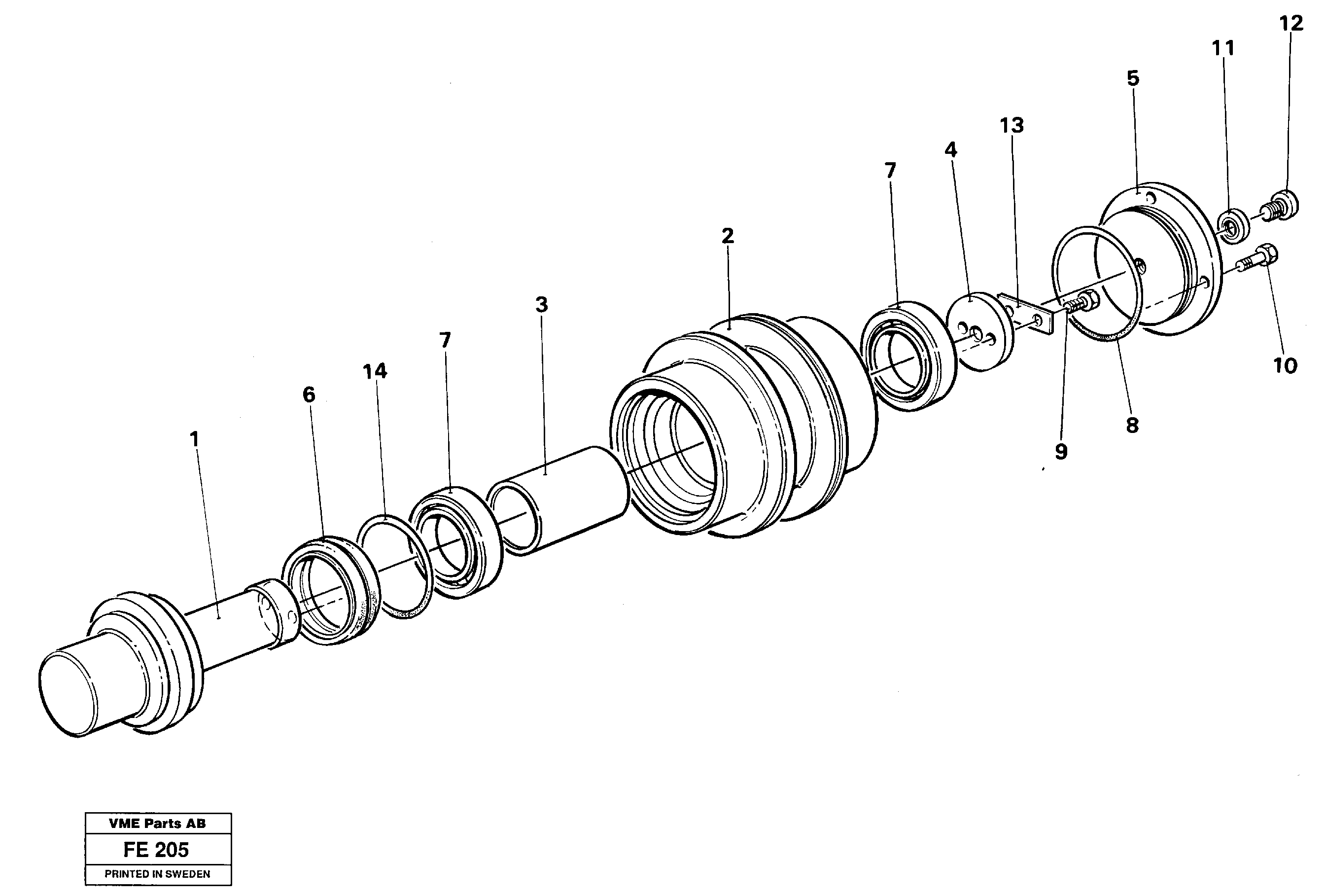 Top roller  14258283 — volvo parts diagram