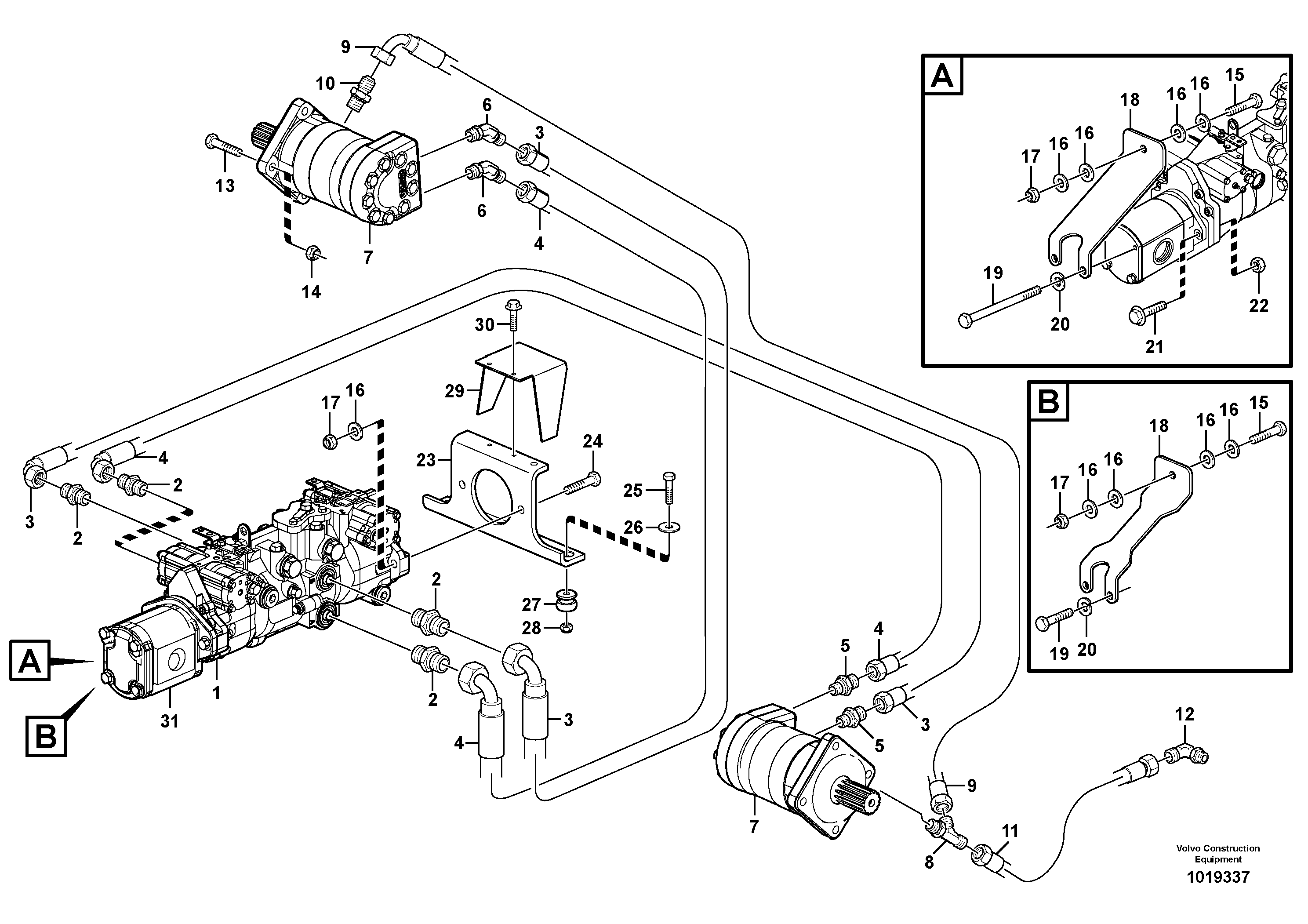 Hydraulic system Transport — volvo parts diagram
