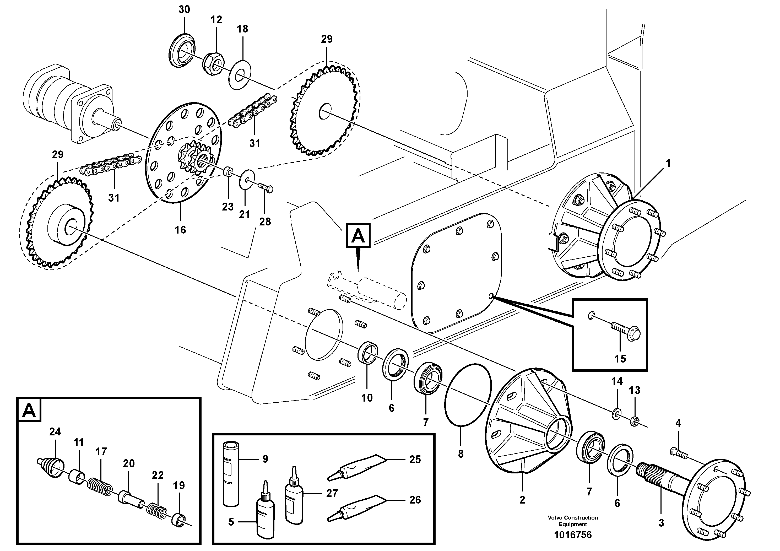 Drivetrain components — volvo parts diagram