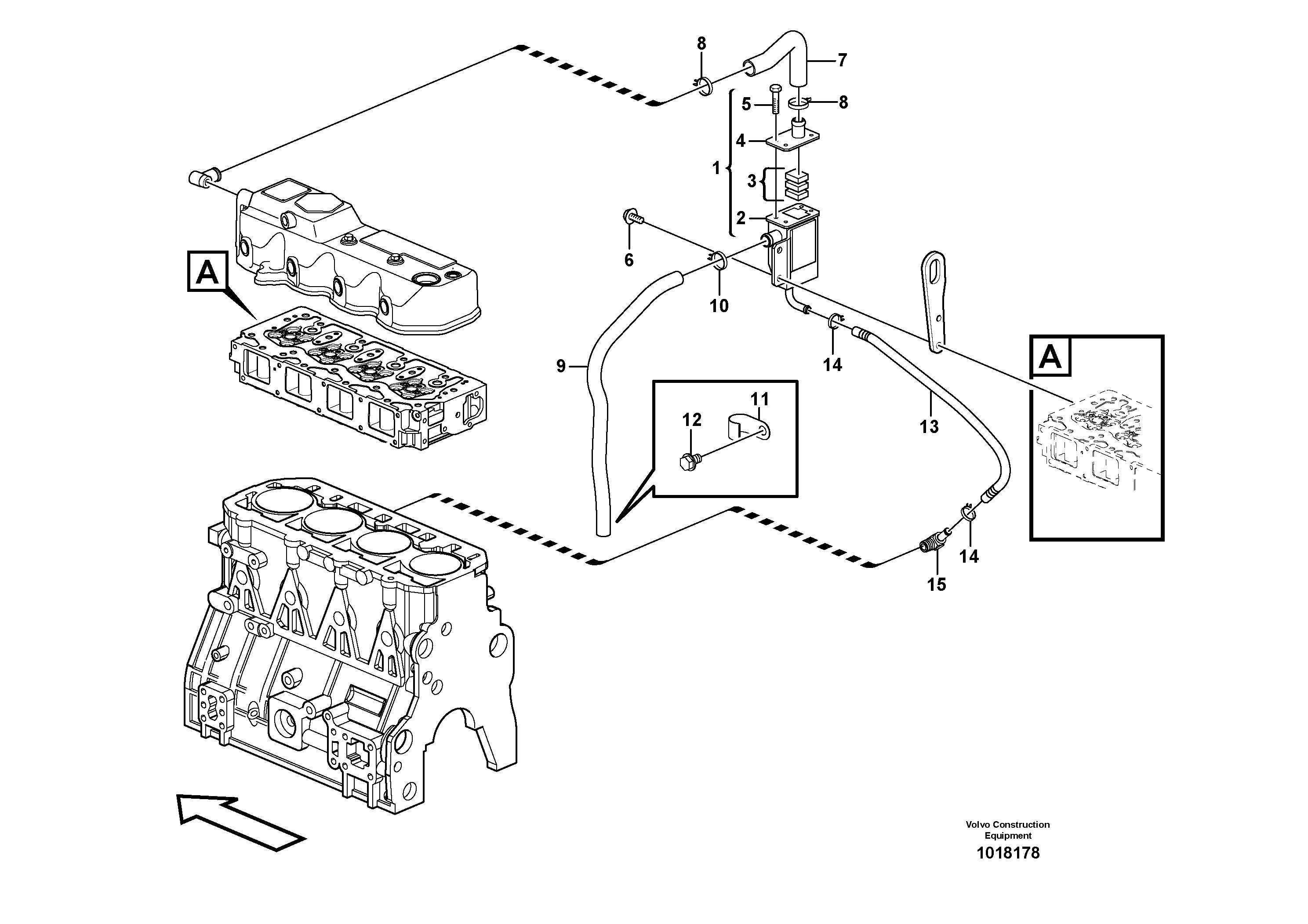 Crankcase ventilation 11850033, 11850709 — volvo parts diagram