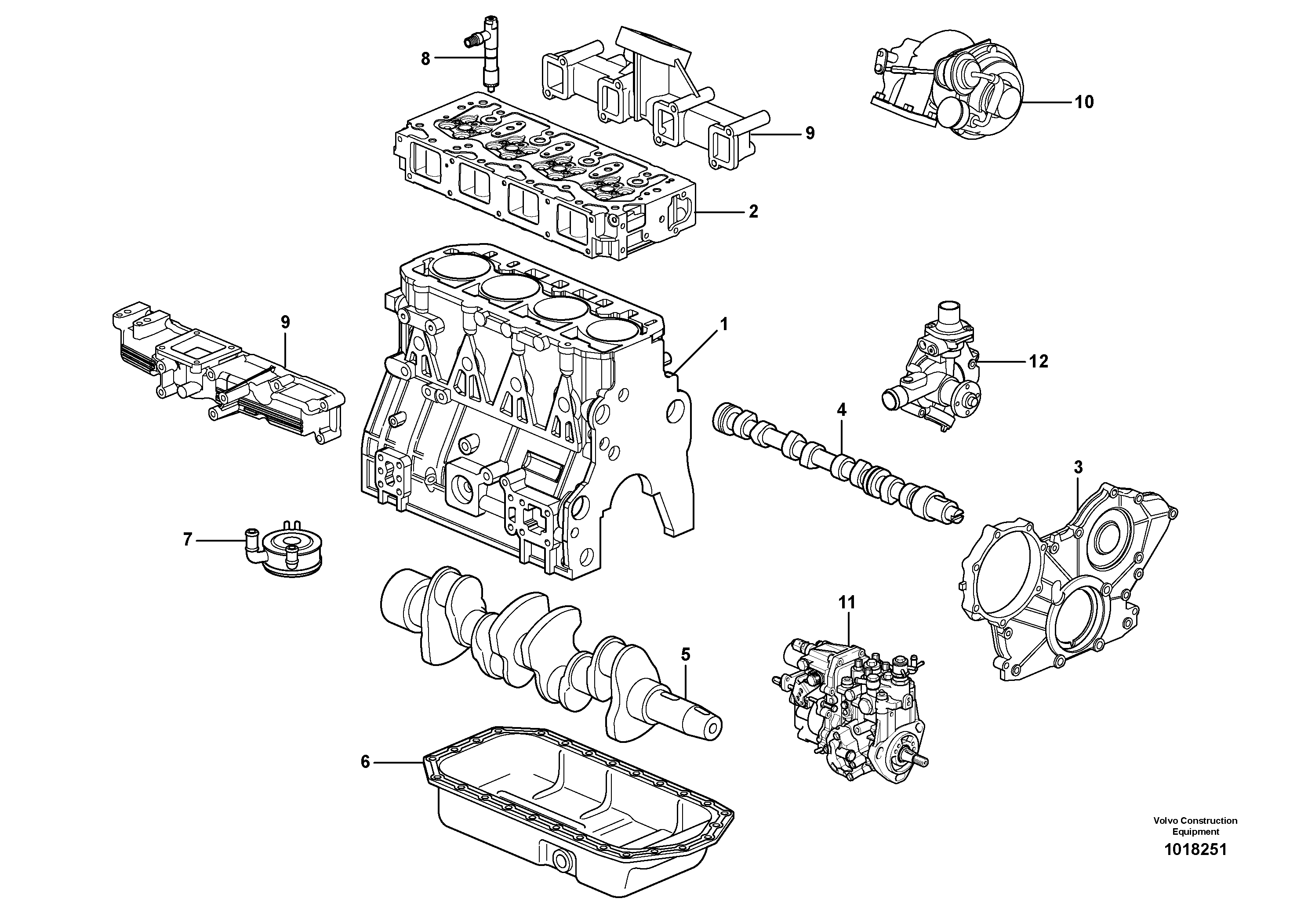 Engine — volvo parts diagram