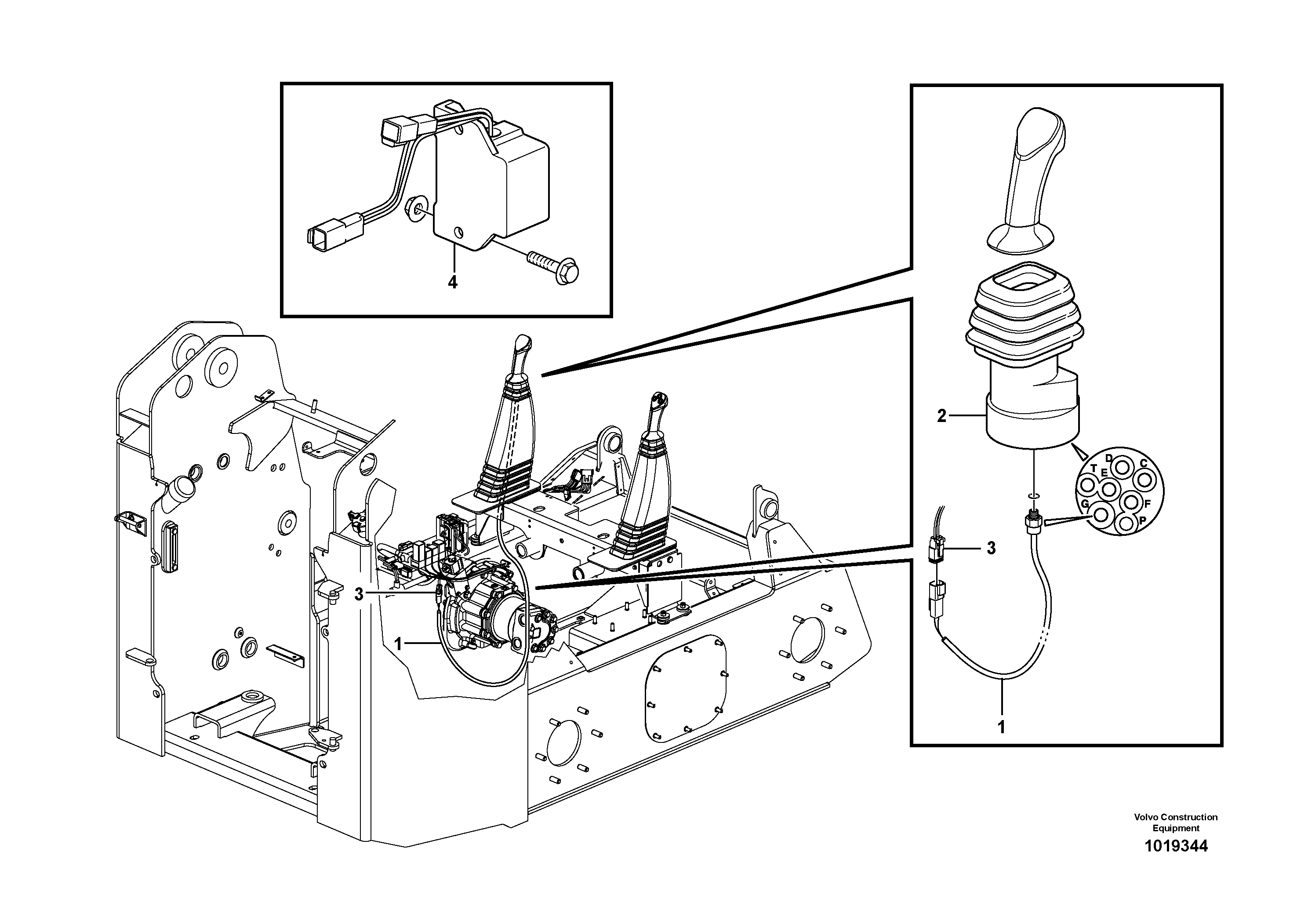 Back-up warning unit 11840300, 11840302 — volvo parts diagram