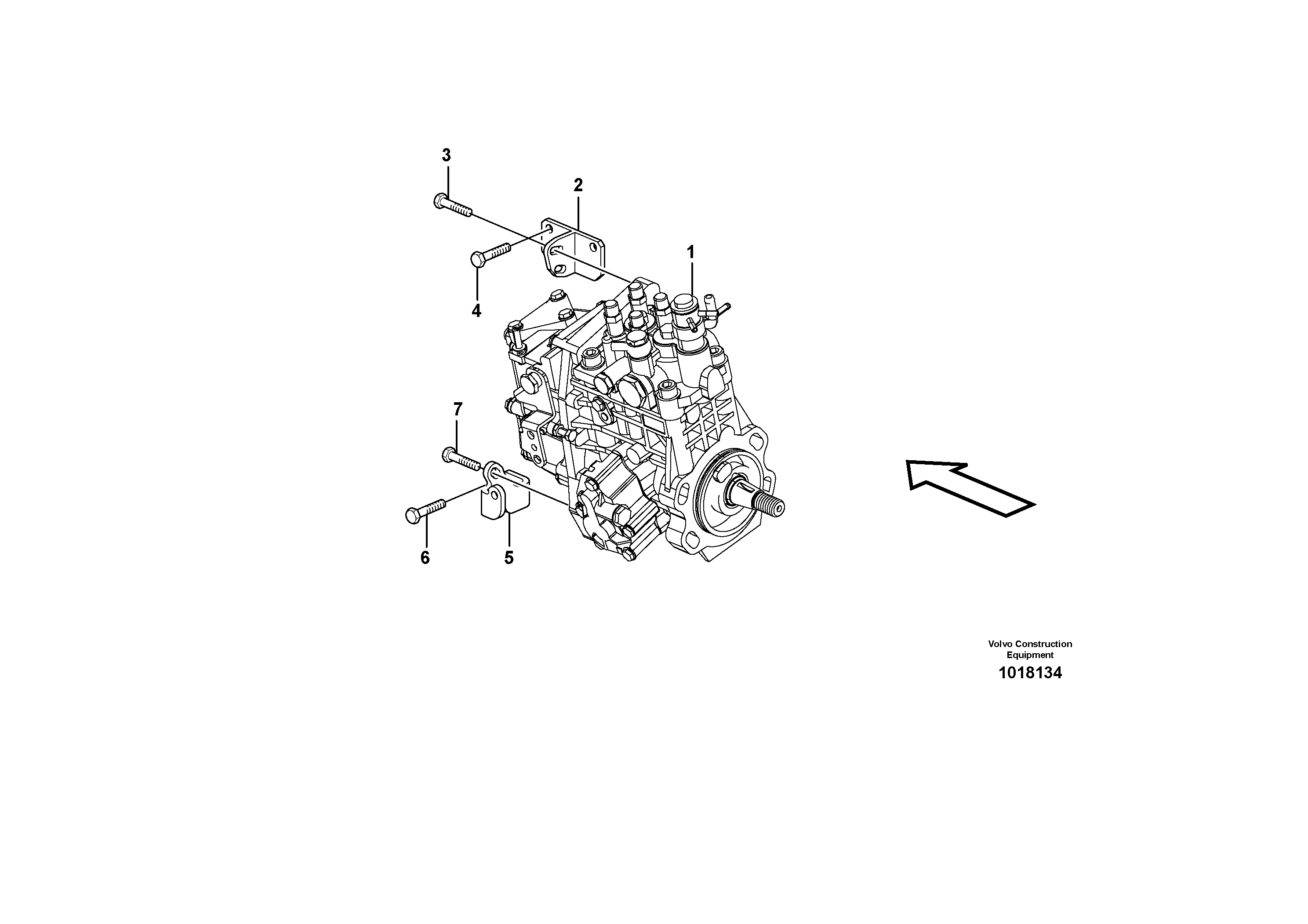 Injection pump 11850033, 11850709 — volvo parts diagram