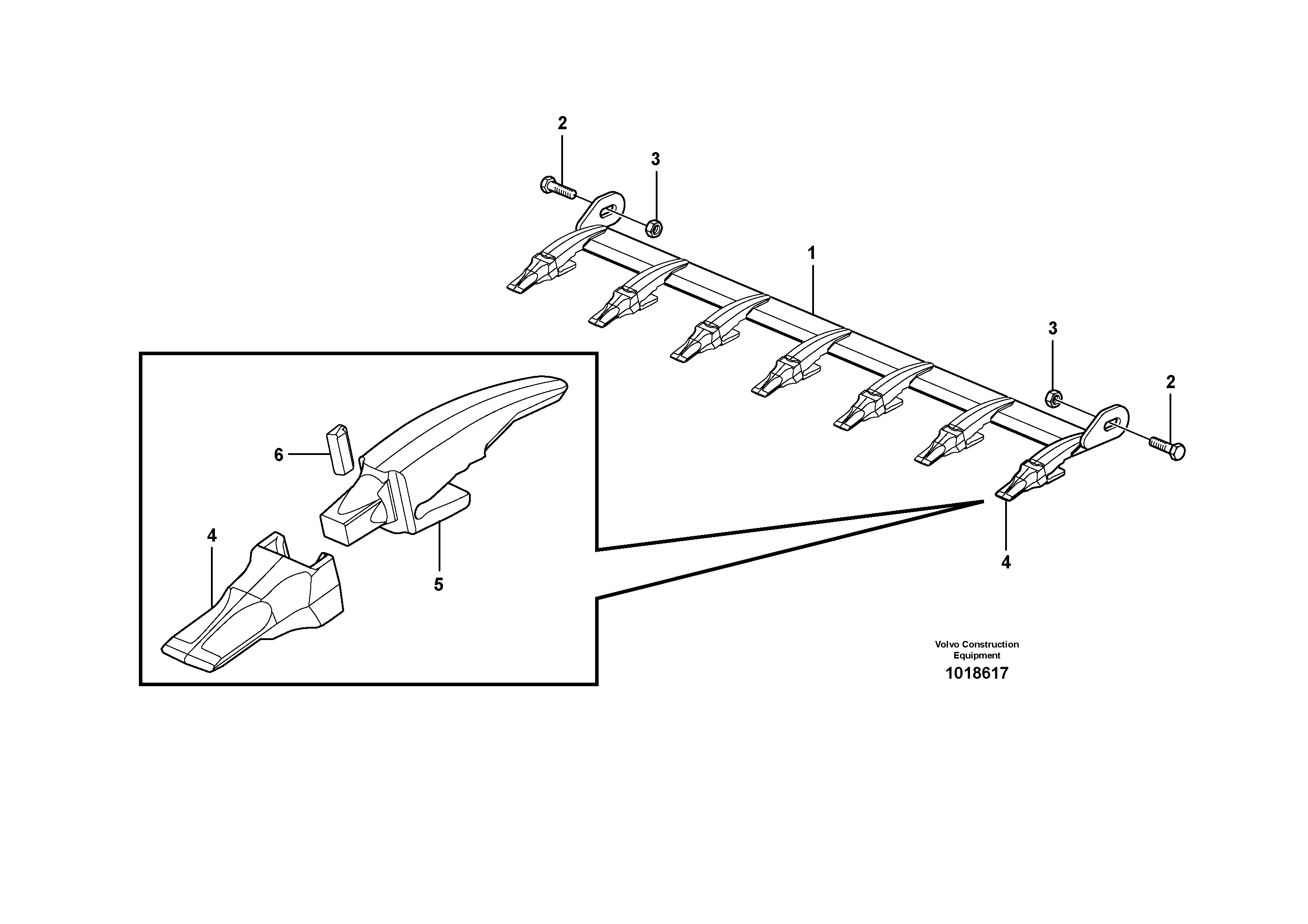 Bucket accessories — volvo parts diagram