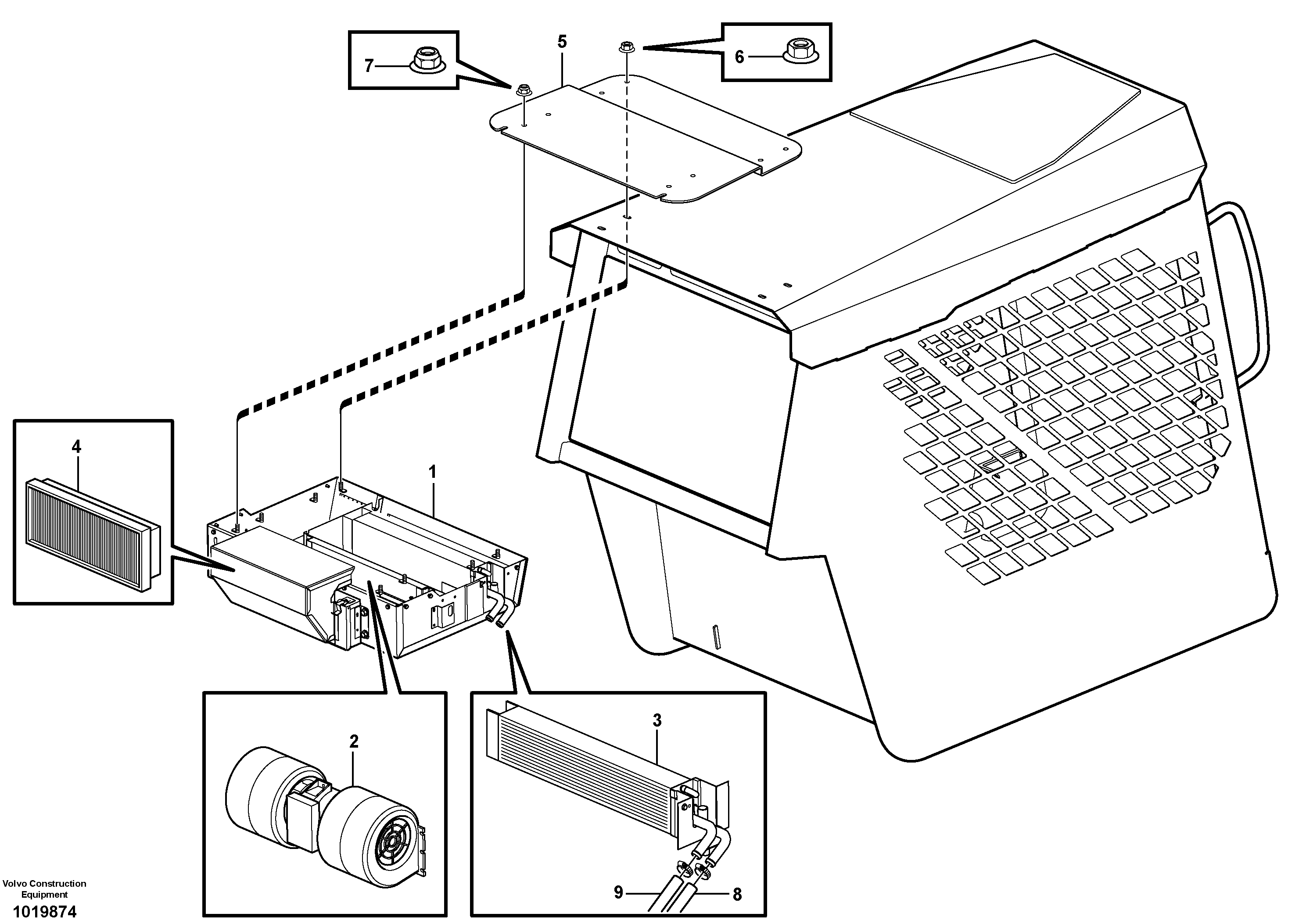 Cab heating 11840396 — volvo parts diagram