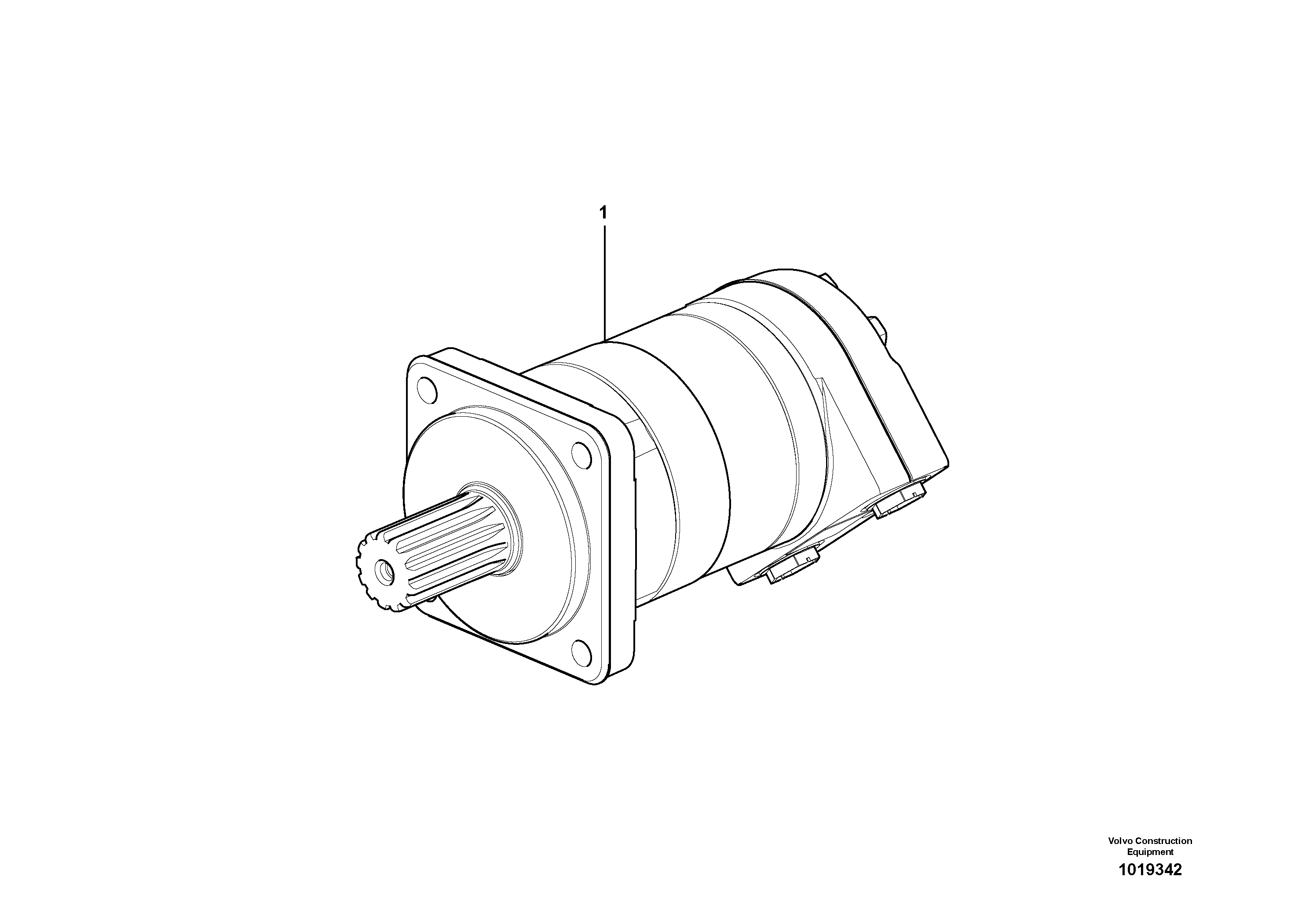 Travel motor — volvo parts diagram
