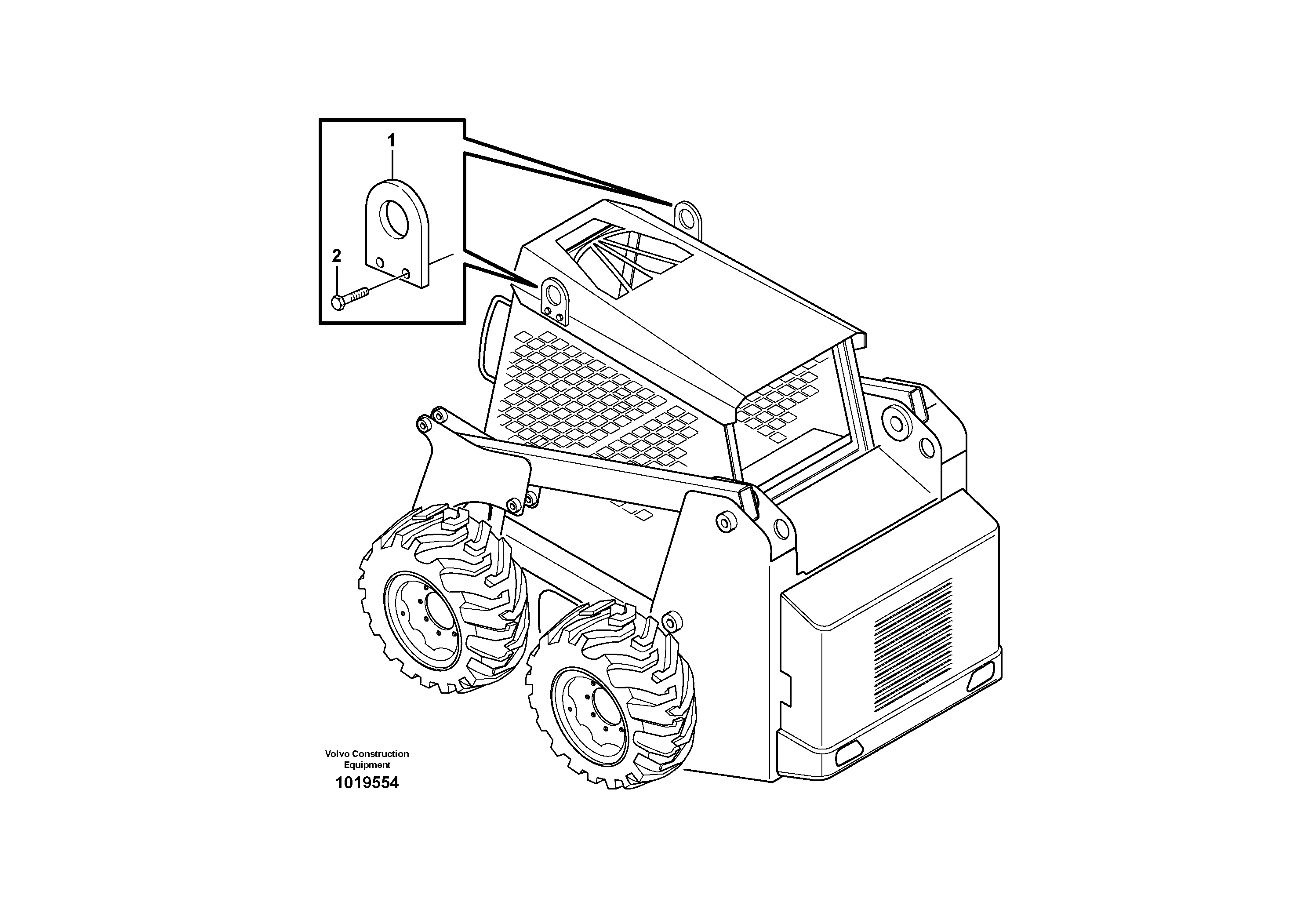 Lifting eye 11840354 — volvo parts diagram