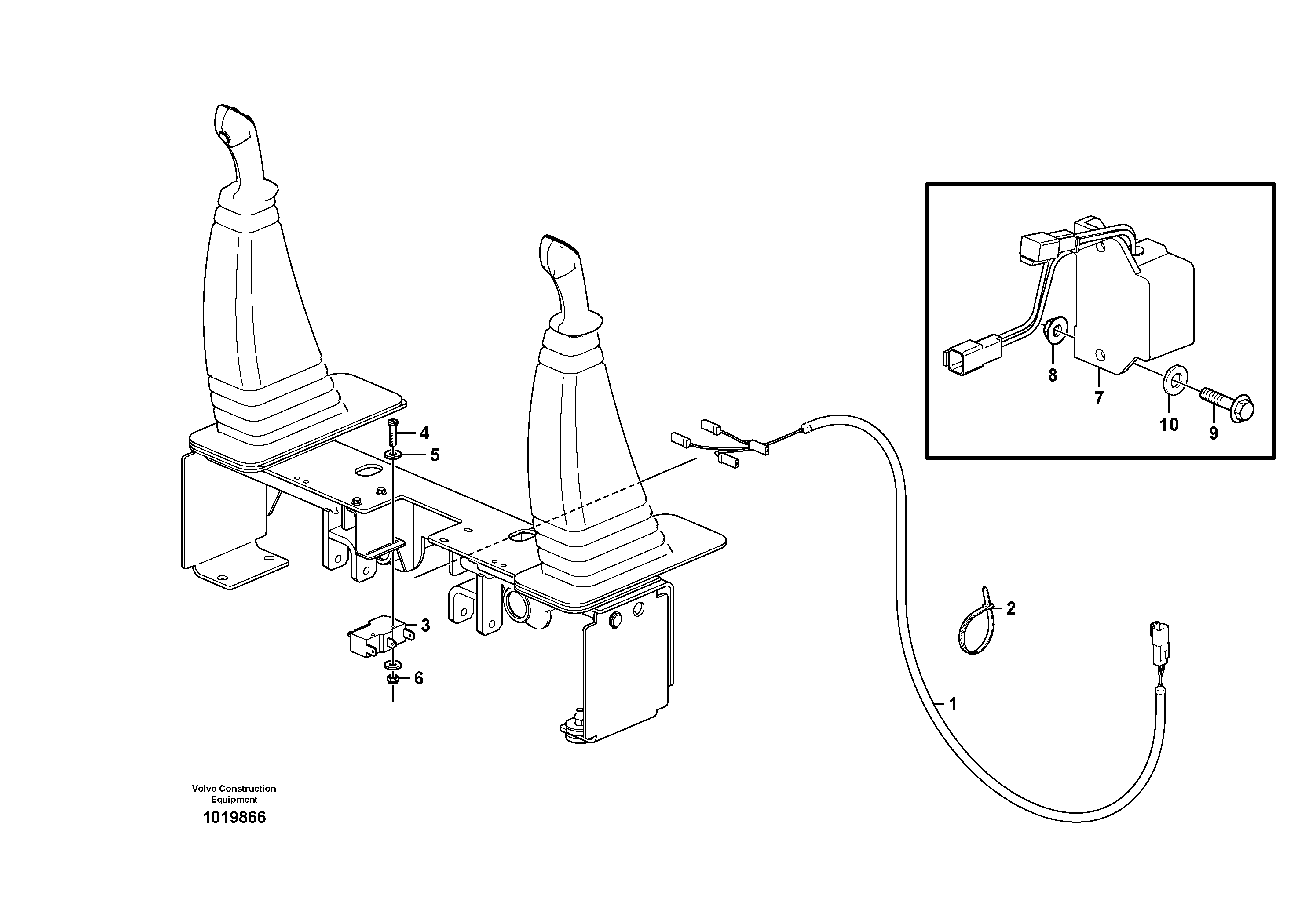 Back-up warning unit — volvo parts diagram