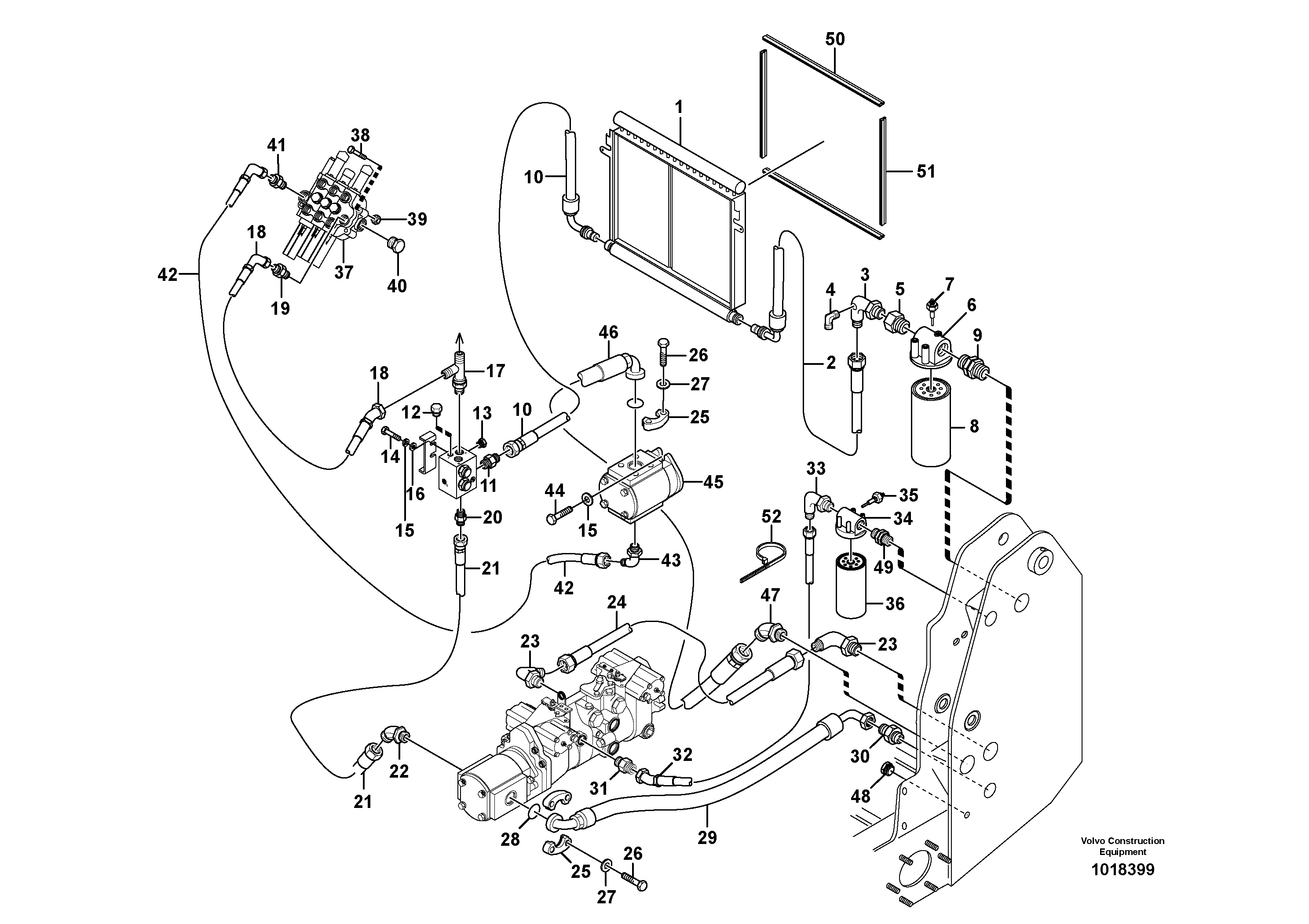 Supply/return and Cooling Circuits  11840233, 11840234 — volvo parts diagram