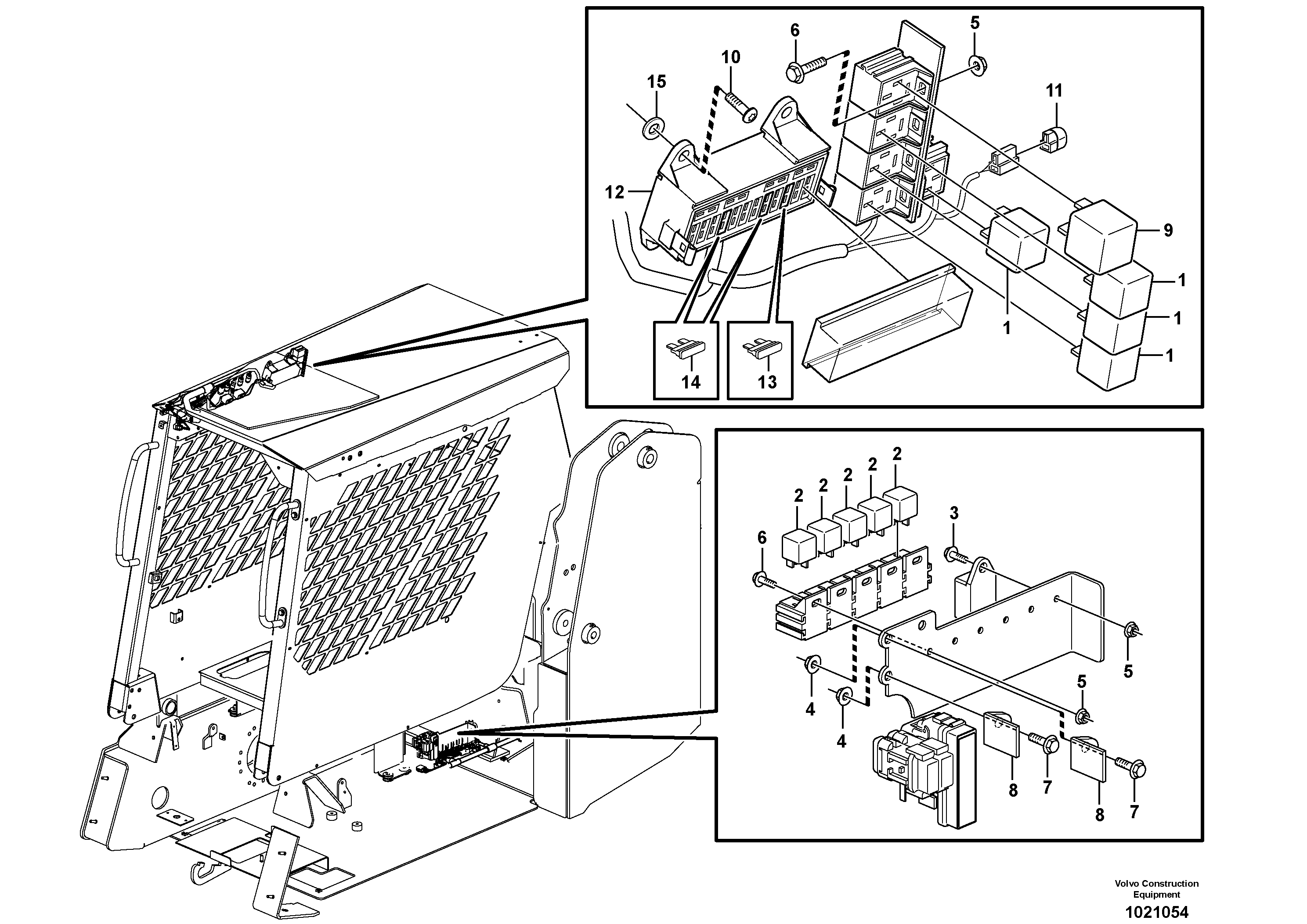 Electrical distribution box — volvo parts diagram