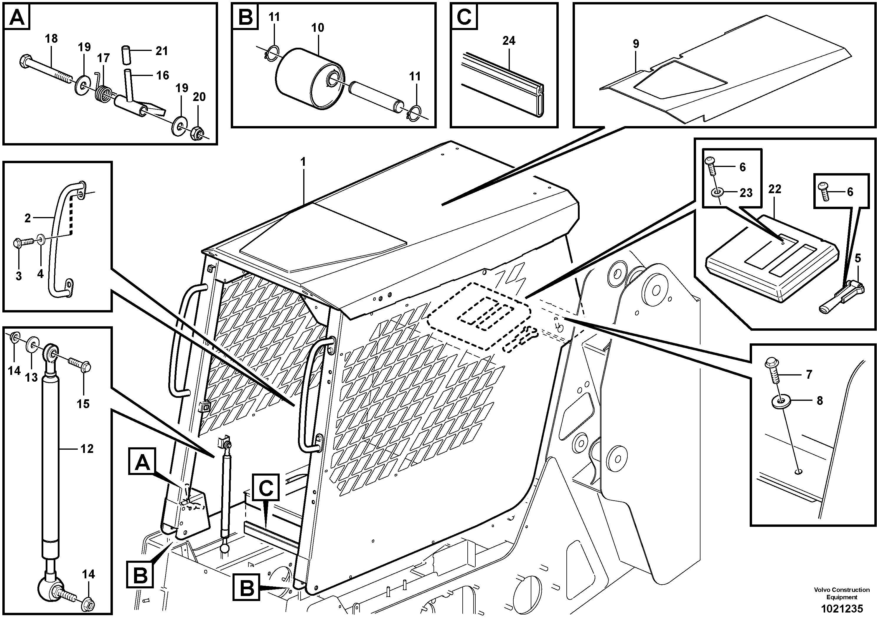 Cab body — volvo parts diagram