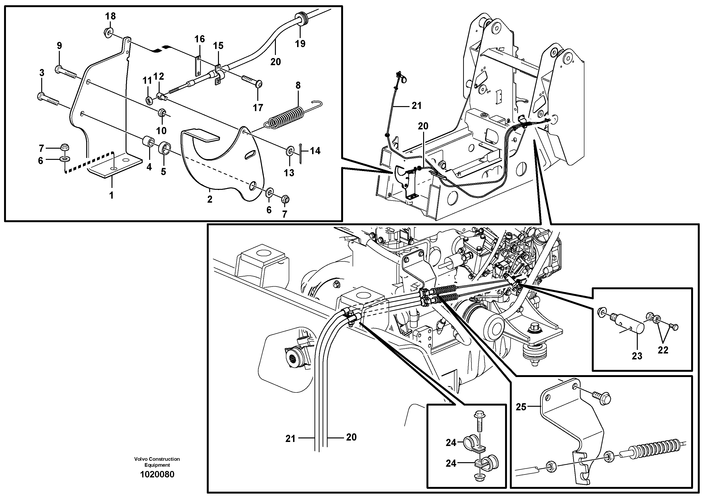 Throttle control 11840300, 11840302 — volvo parts diagram