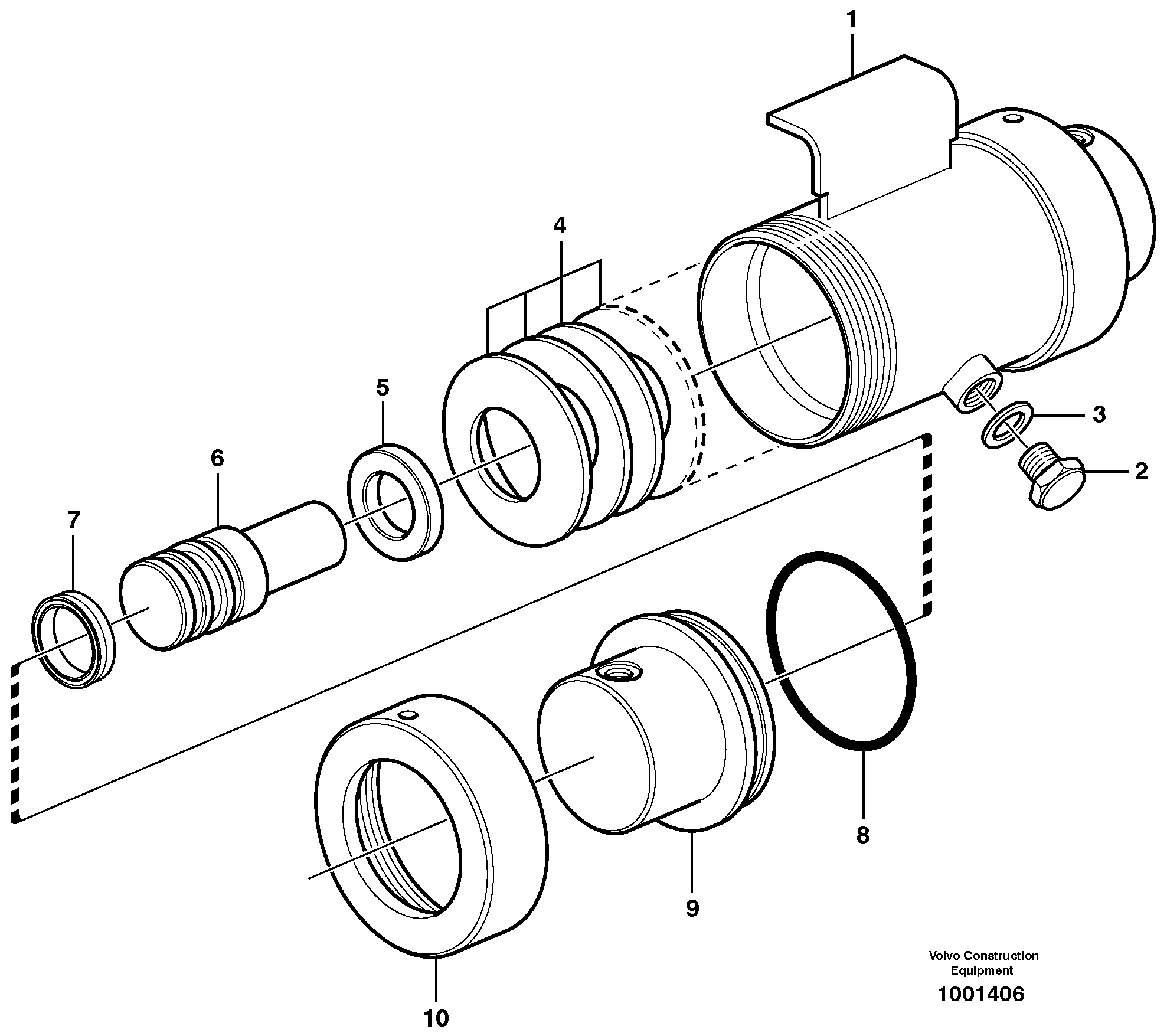 Damping cylinder  SER NO 10166 - — volvo parts diagram