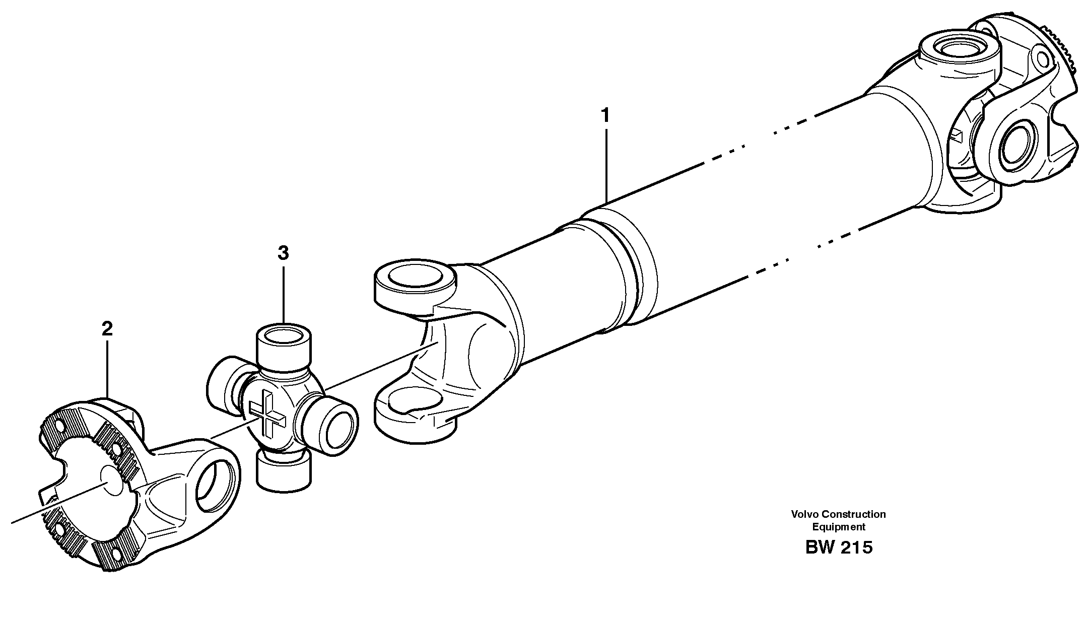 Propeller shaft — volvo parts diagram