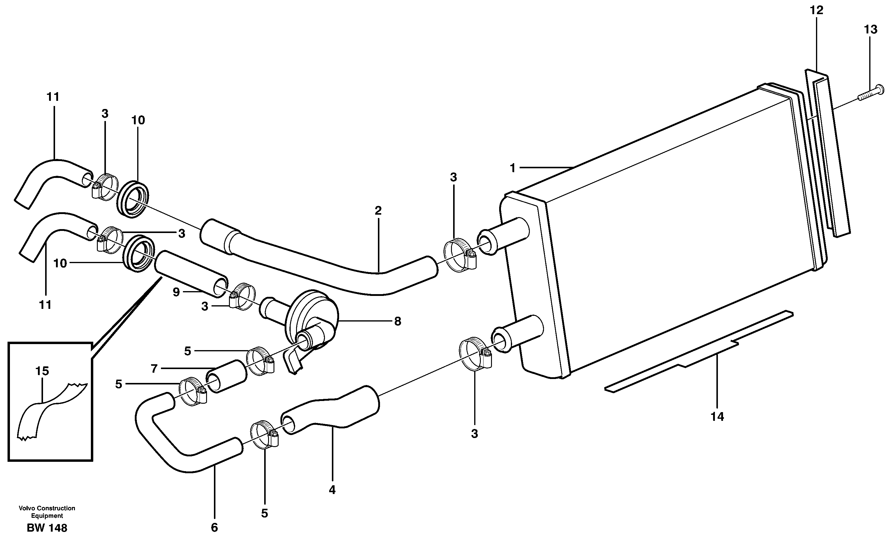 Heating unit — volvo parts diagram