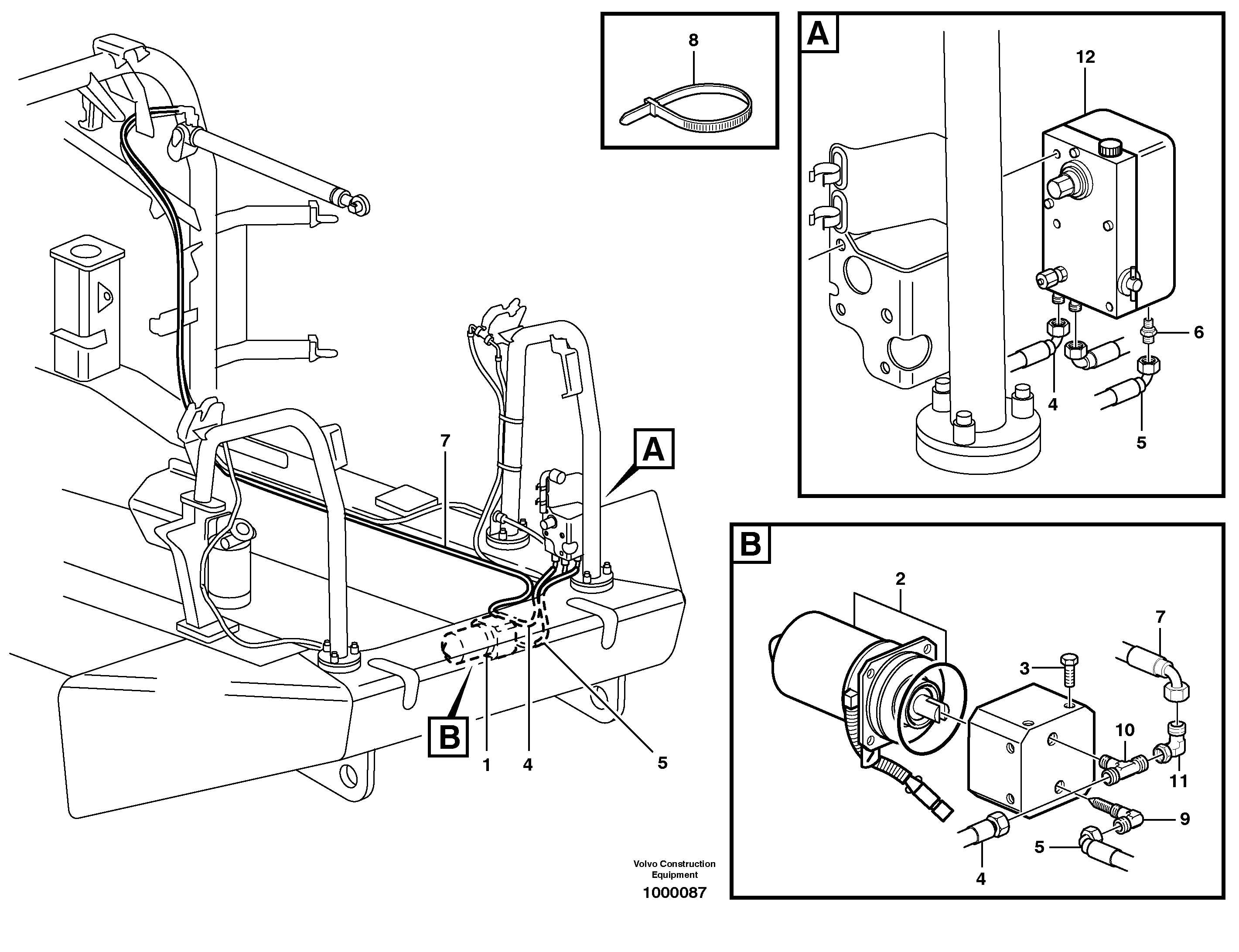 Pump engine hood  81051 — volvo parts diagram