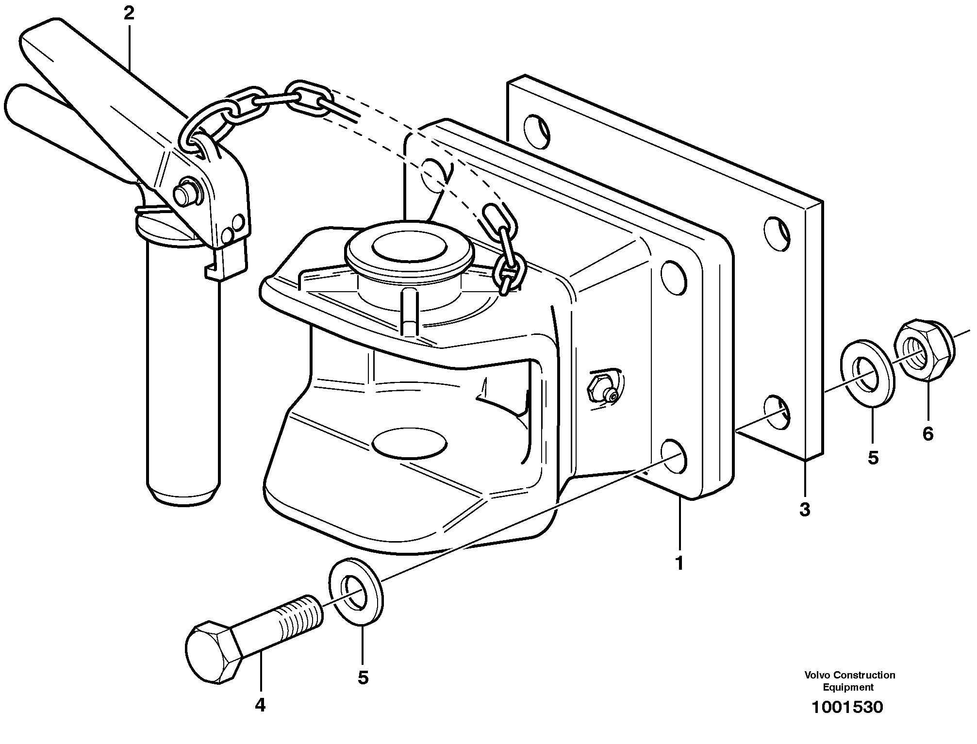 Towing brace  91861 — volvo parts diagram