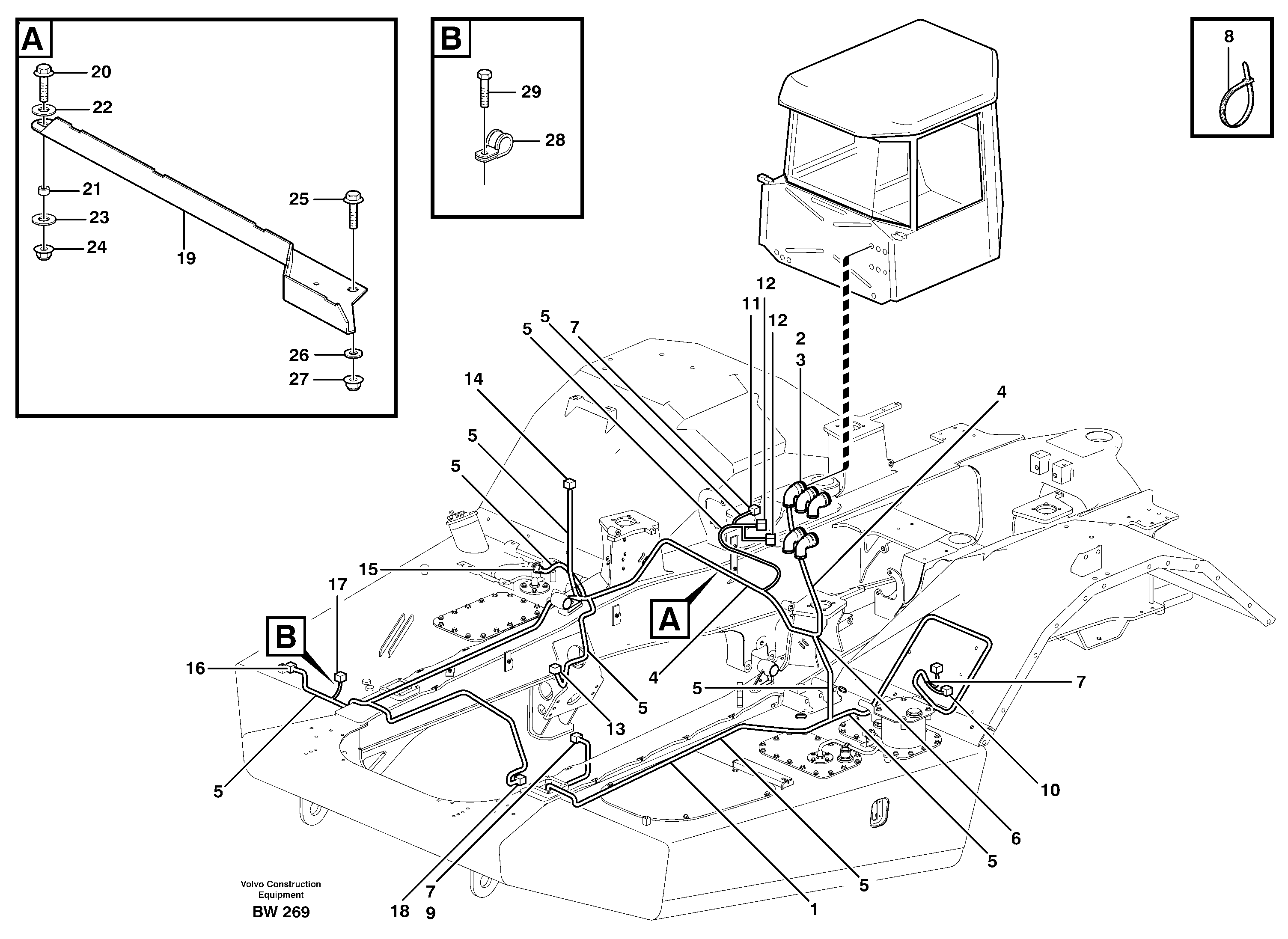Cable harnesses, front — volvo parts diagram