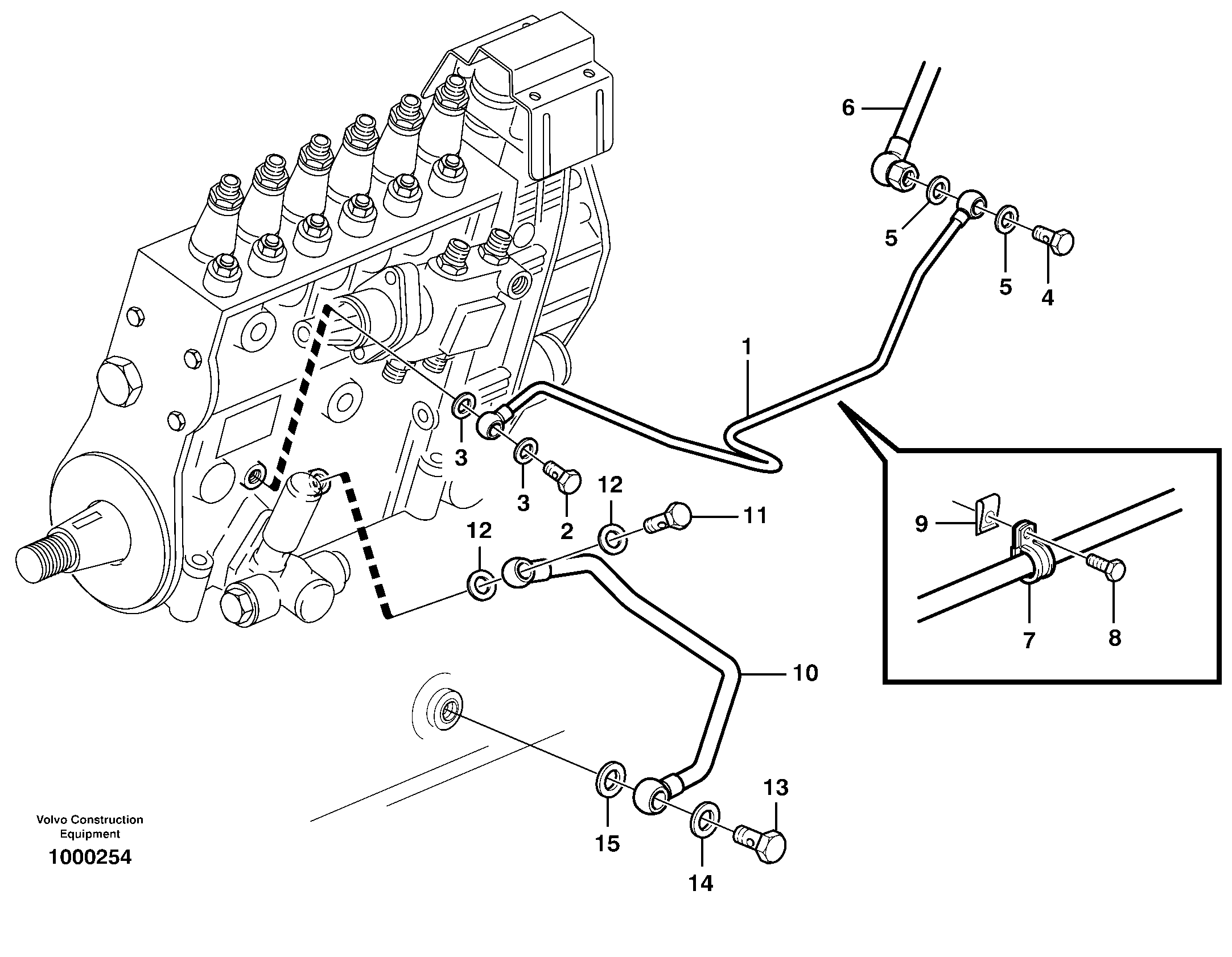 Fuel system, oil pipe — volvo parts diagram
