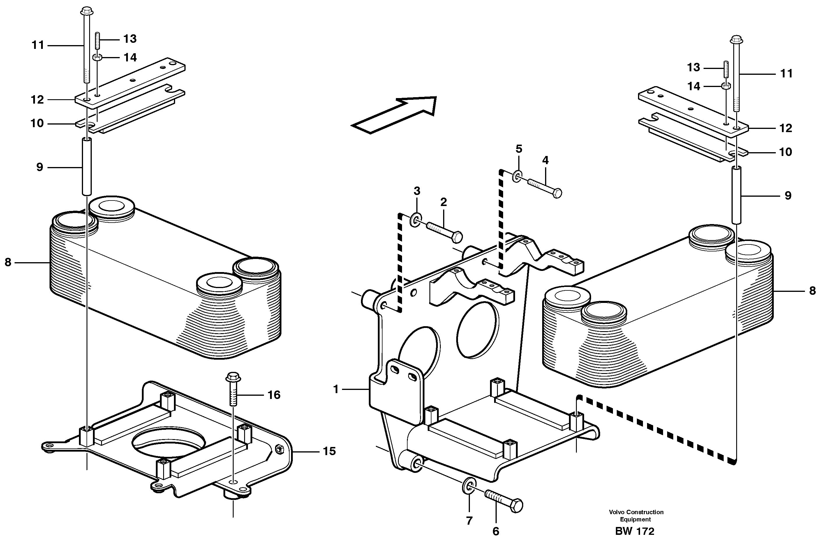 Heat exchanger — volvo parts diagram