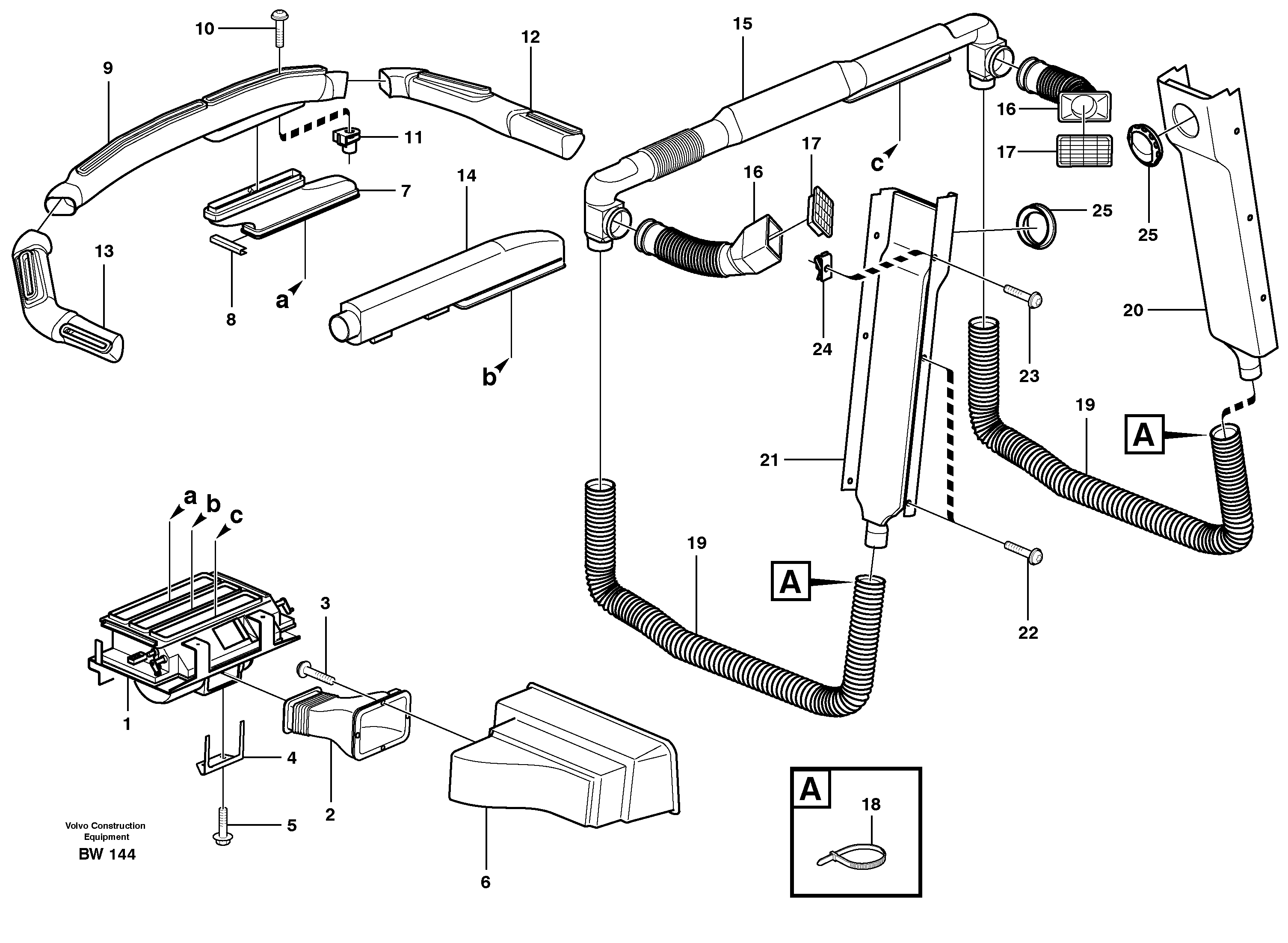 Air ducts — volvo parts diagram