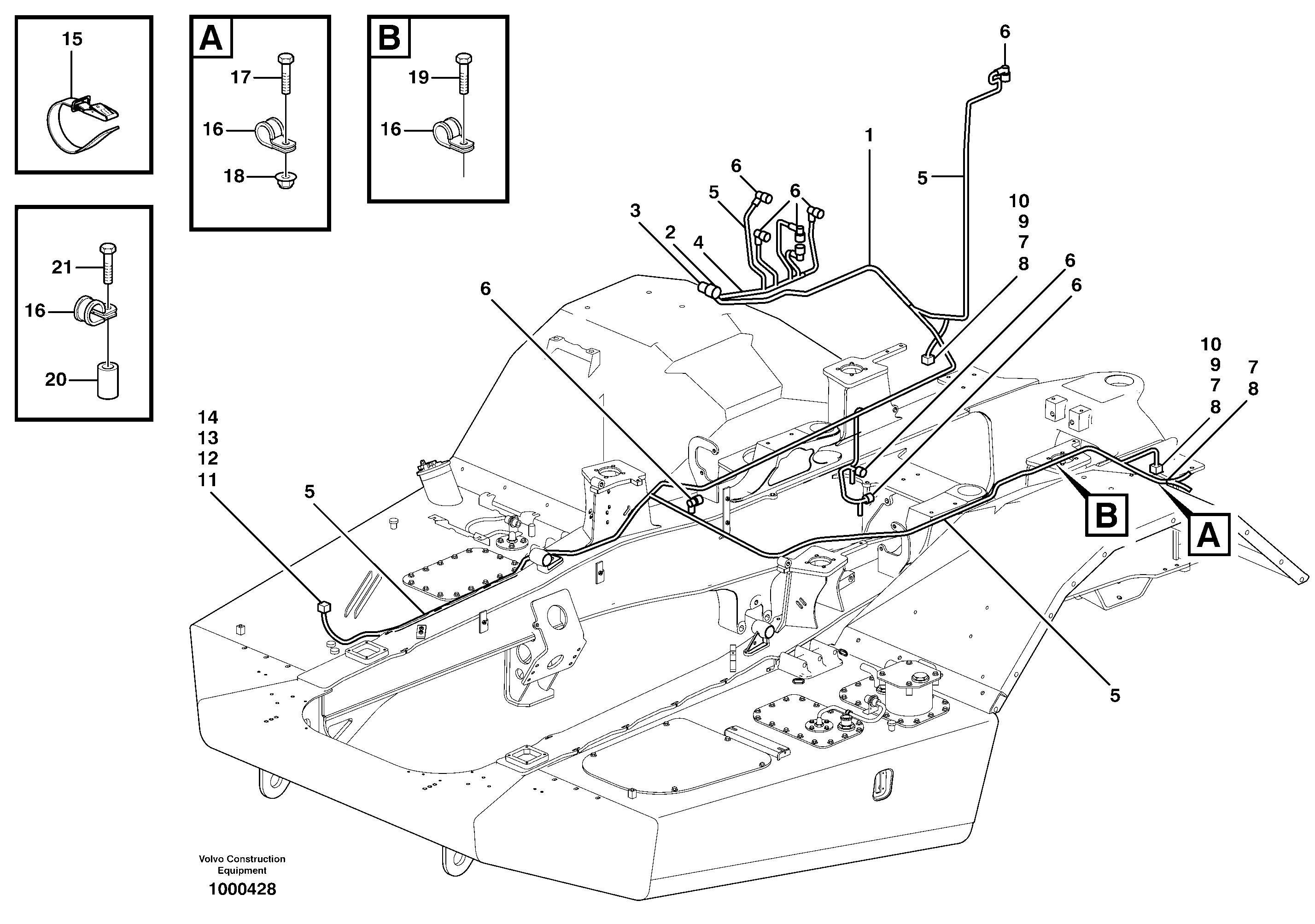 Cable harnesses, front — volvo parts diagram